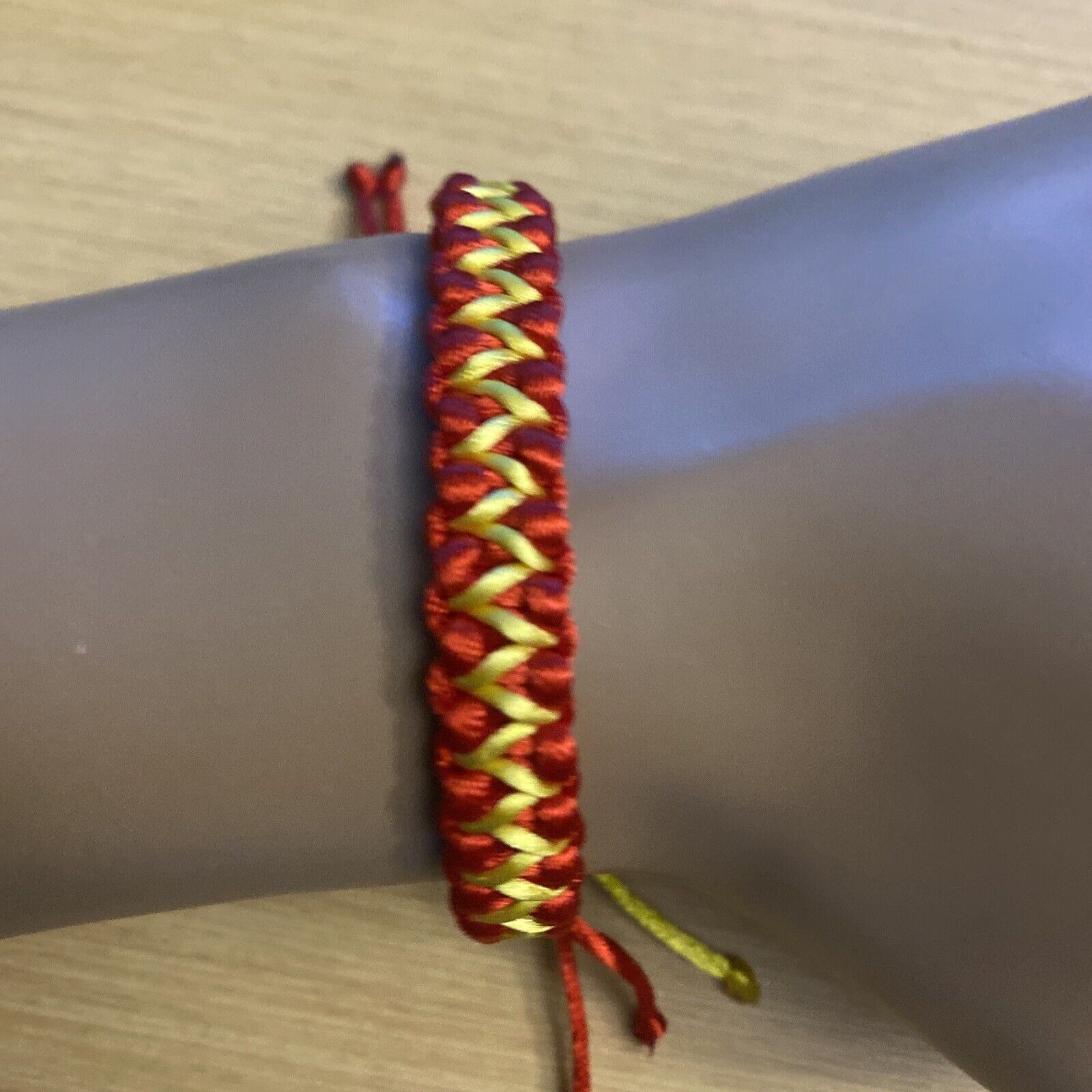 España, Macedonia, Sicily, China, Montenegro  Handmade Red Yellow Bracelet