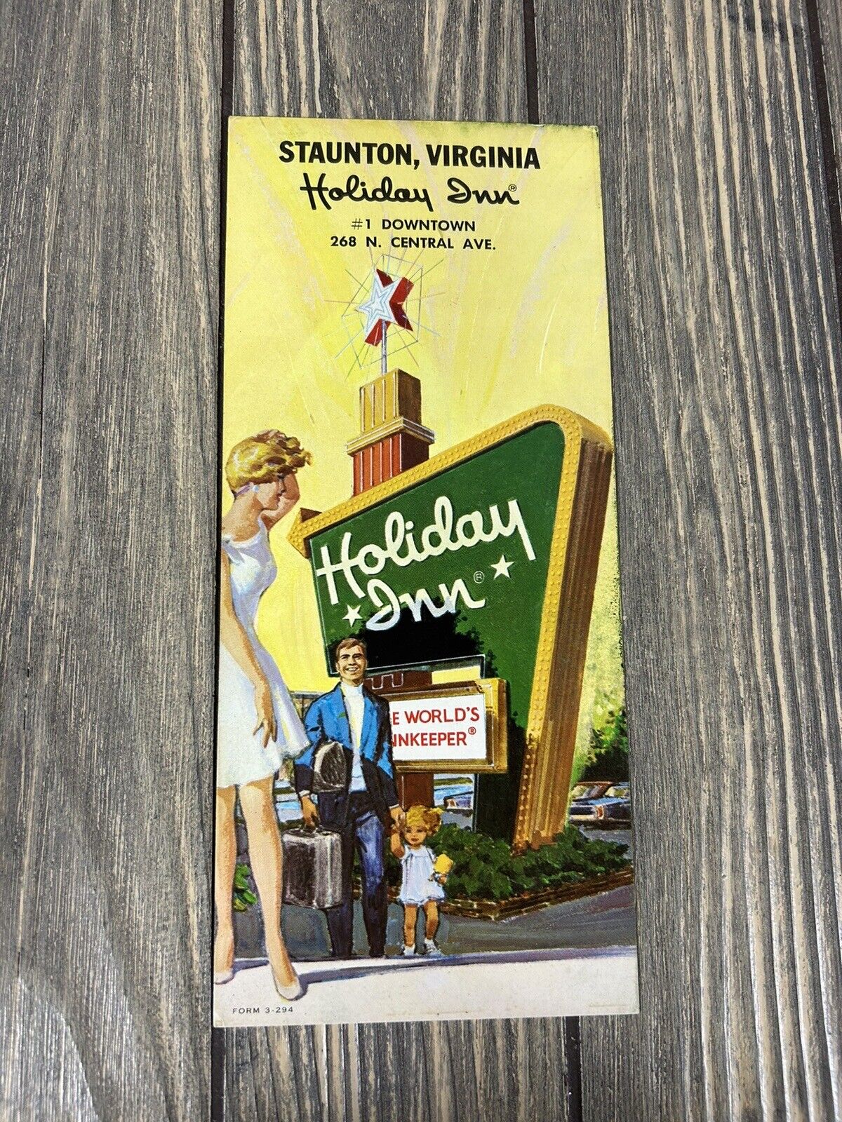 Vintage Holiday Inn Staunton Virginia Advertisement Souvenir