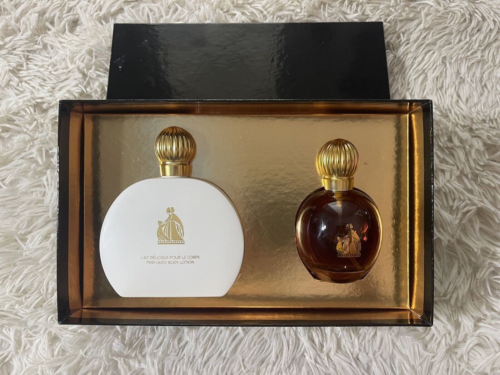 Vintage Lanvin Box Set Arpege Eau de Parfum 3.4 Perfumed Body Lotion 6.7 FRANCE