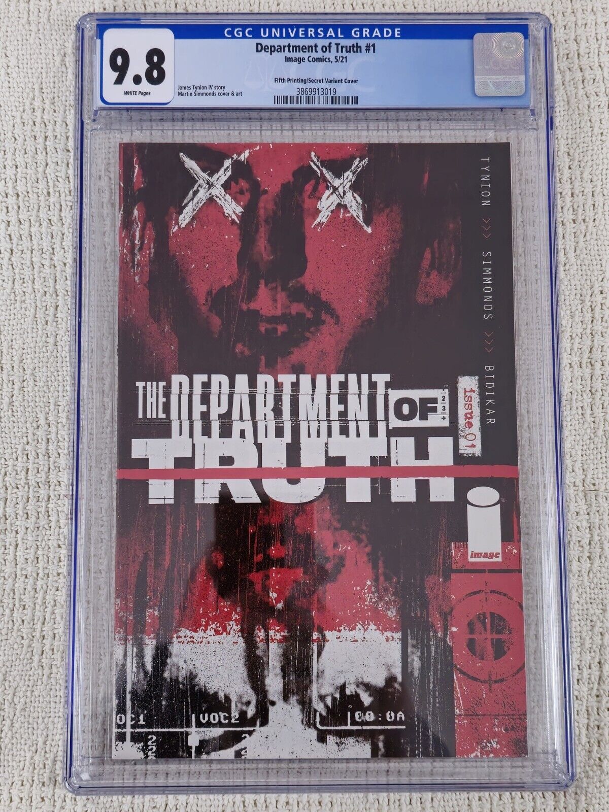 THE DEPARTMENT OF TRUTH #1 CGC 9.8 SECRET VARIANT James Tynion Image Comics