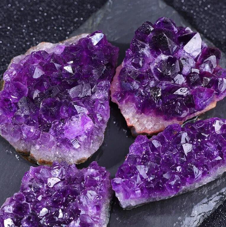Amethyst Druse Crystal Level Mother Rock 100% Natural AA 25-30mm 30g