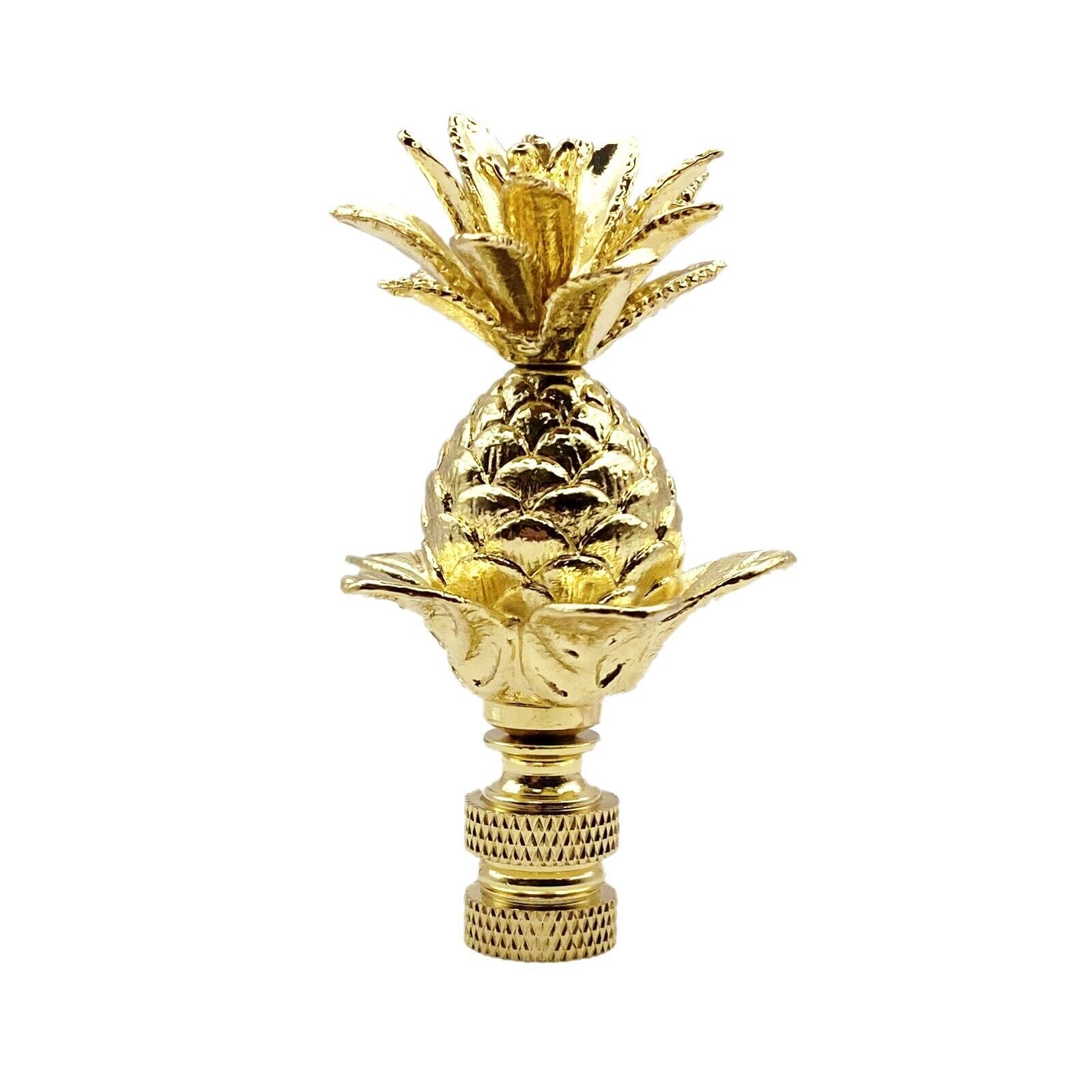 Lamp Finial-LARGE PINEAPPLE-Polished Brass Finish, Highly detailed metal casting