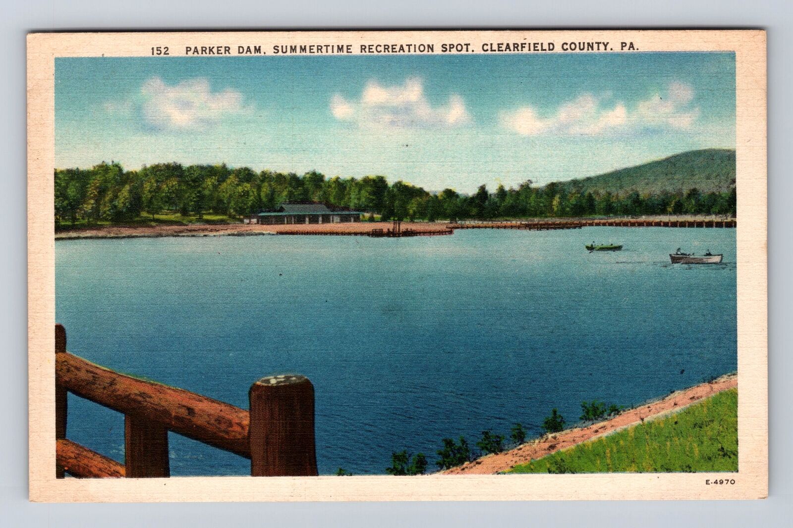Clearfield County PA- Pennsylvania, Parker Dam, Antique, Vintage Postcard