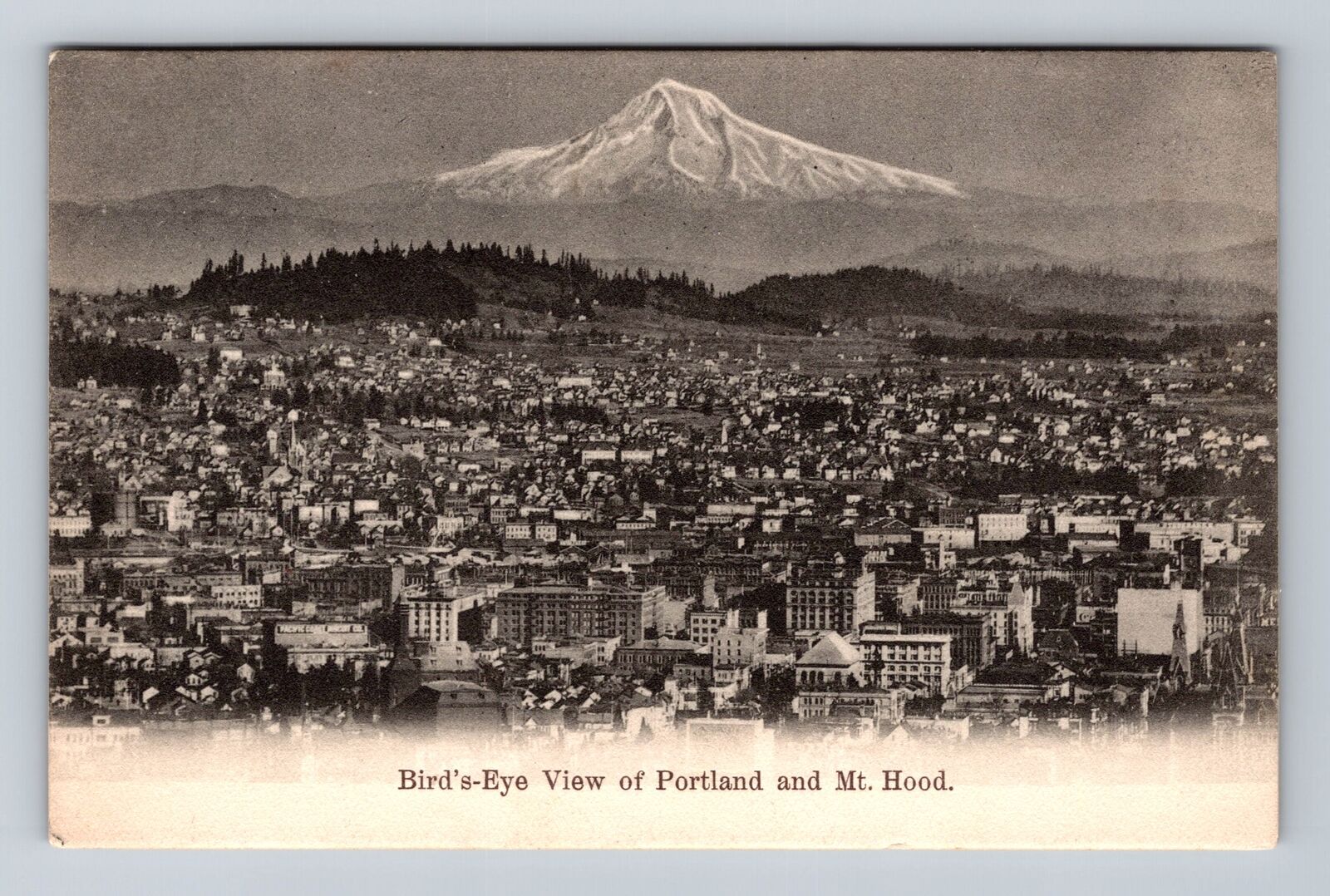 Portland OR-Oregon, Aerial Of Town Area, Antique, Vintage c1909 Postcard