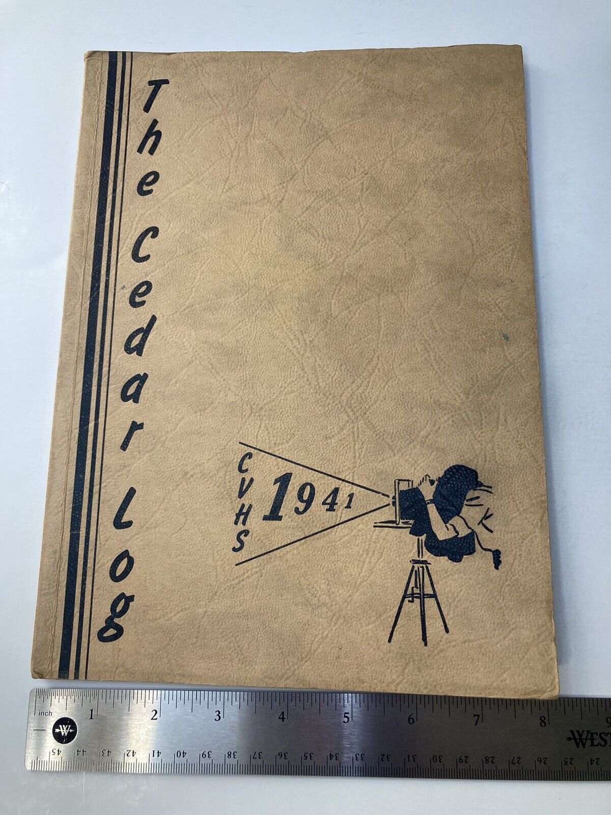 VINTAGE WW2 Era 1941 Cedar Vale Memorial High School Yearbook Signature LOADED