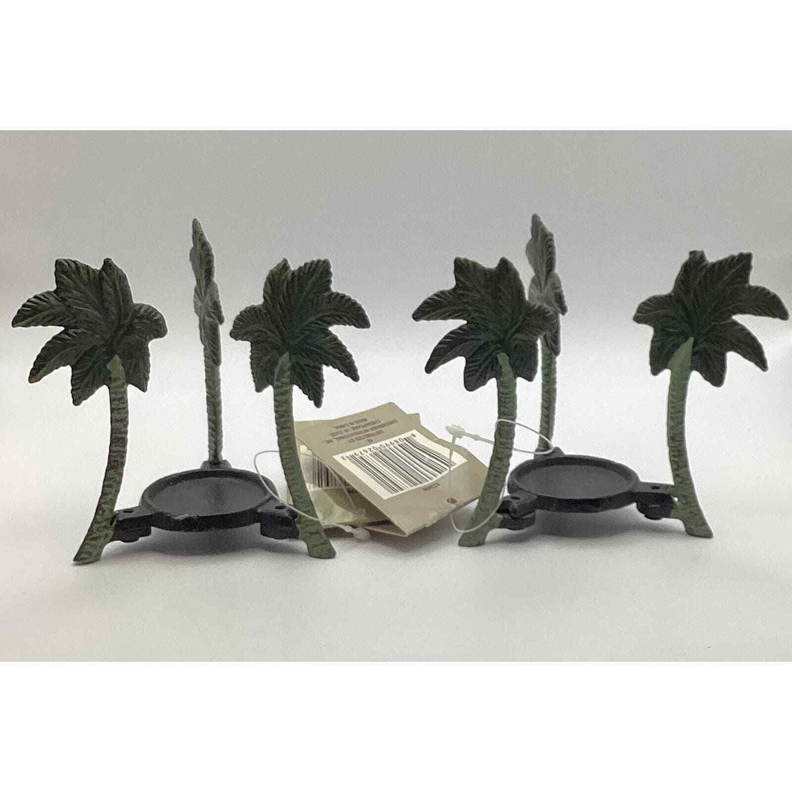 Tradewind Bay Potpourri or Candle Palm Tree Style Cast Iron Stands (2)