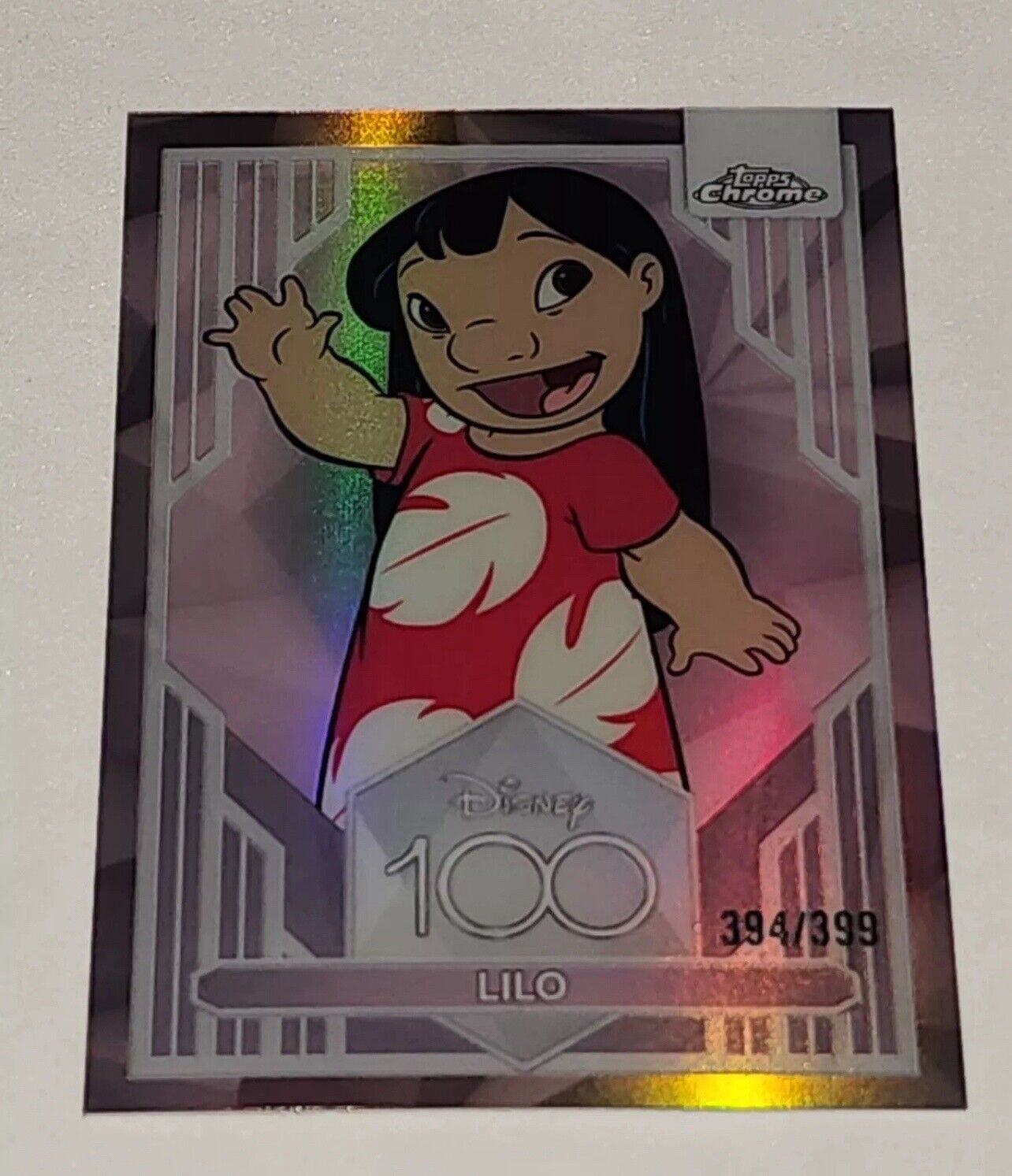 Topps Chrome Disney 100 Lilo Refractor Pink /399