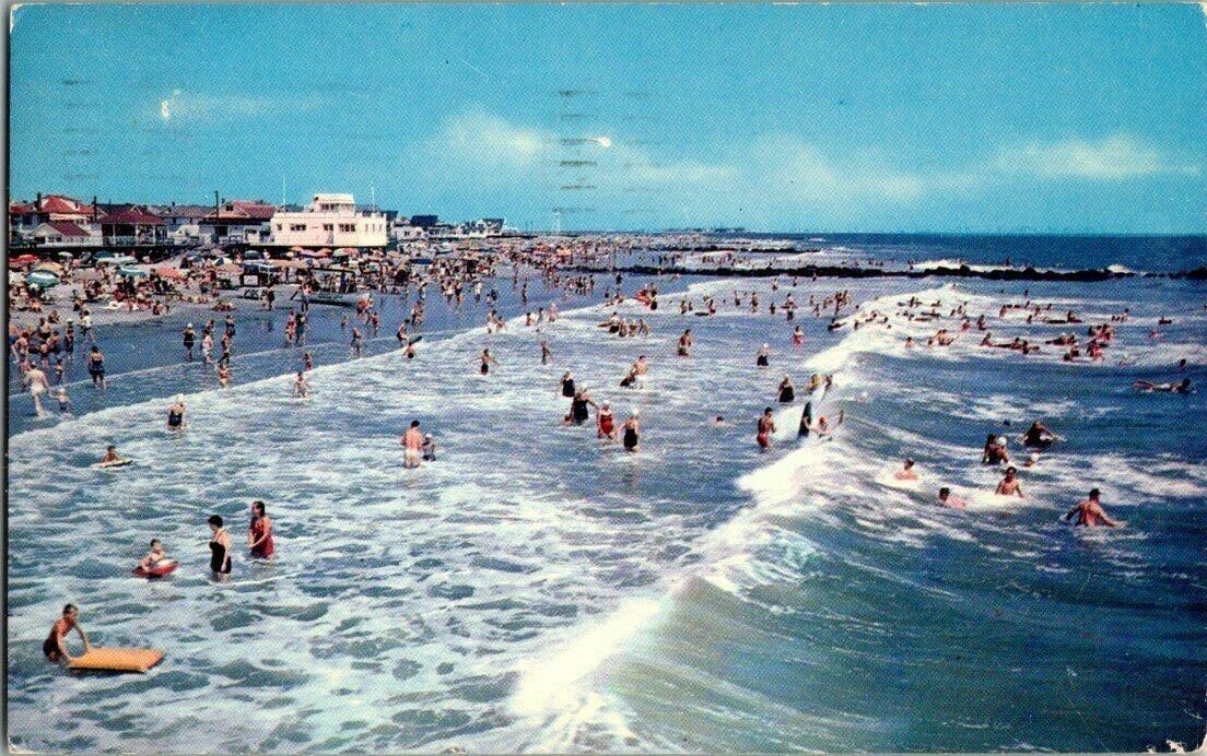 1950\'S. OCEAN CITY, NJ. BATHING BEACH. POSTCARD. BQ4