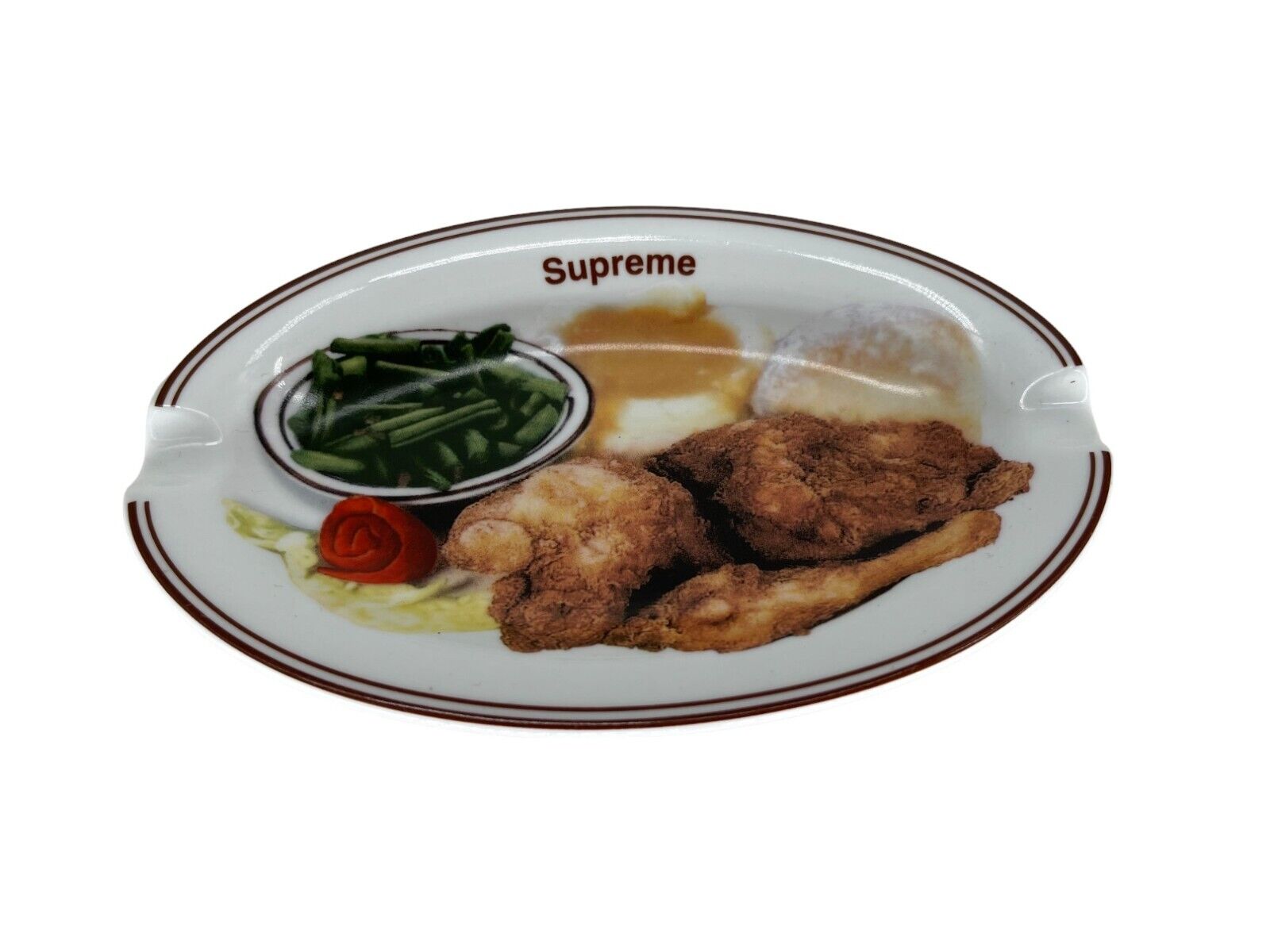 Supreme Chicken Dinner Plate Ashtray SS18