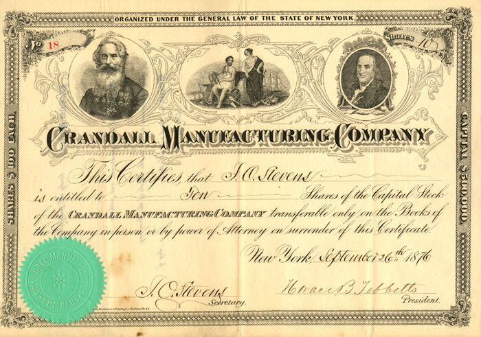 Crandall Manufacturing Co. - General Stocks