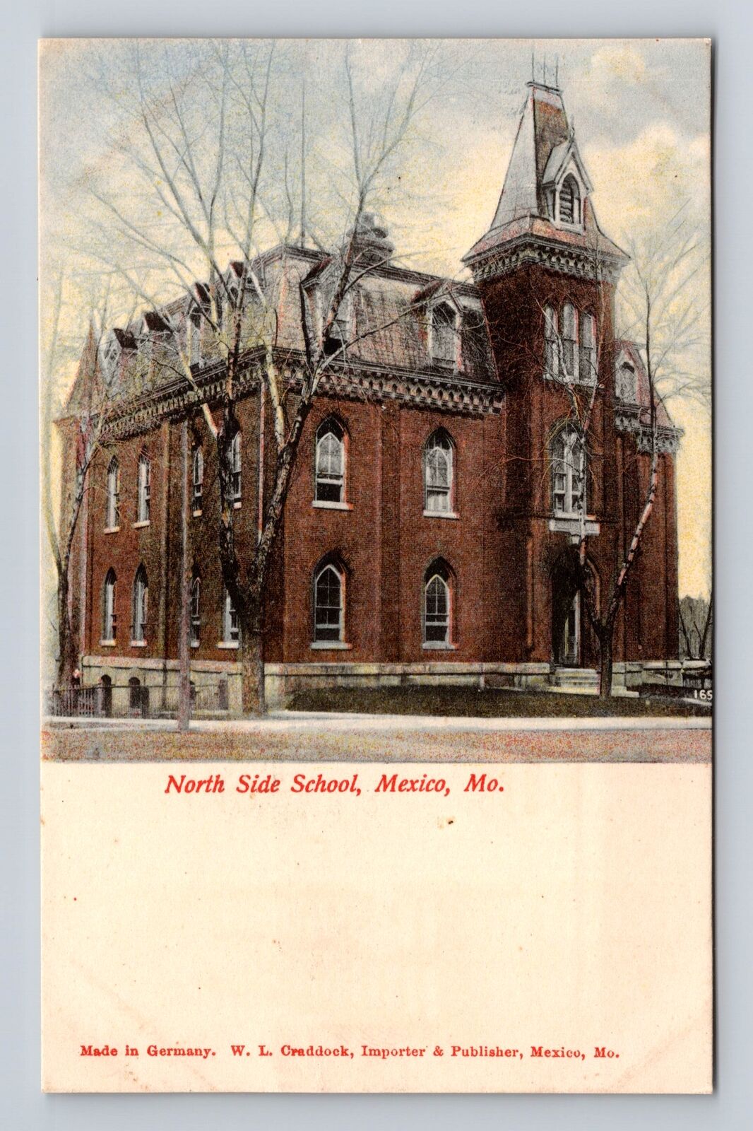 Mexico MO-Missouri, North Side School, Antique, Vintage Souvenir Postcard