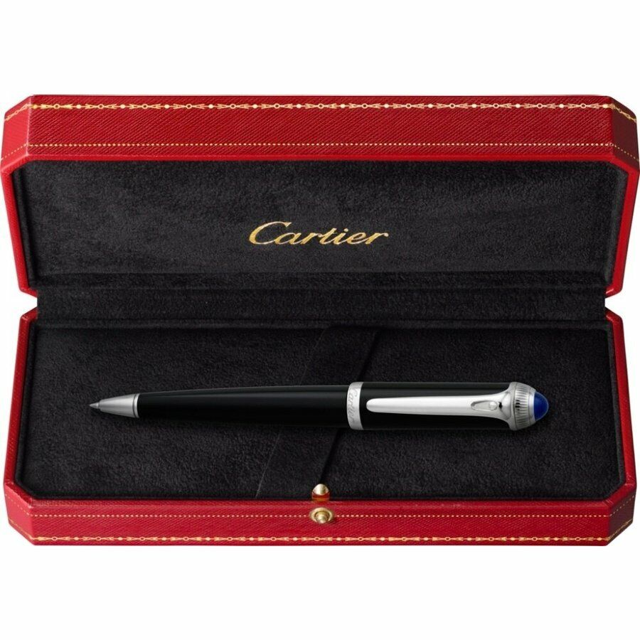 Cartier R de Cartier Ballpoint pen Black composite Palladium Finish Size 140mm 