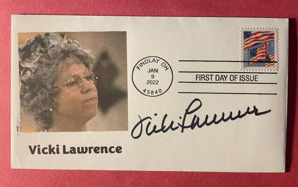 SIGNED VICKI LAWRENCE FDC AUTOGRAPHED FIRST DAY COVER - MAMA'S FAMILY