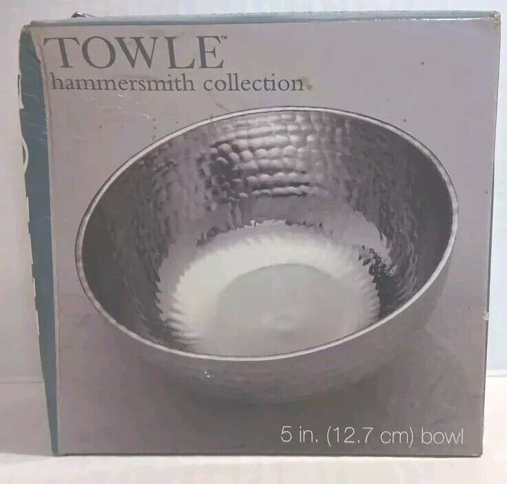 Towle Silversmiths Hammersmith Collection 5 Inch Bowl Cast Aluminum Silver