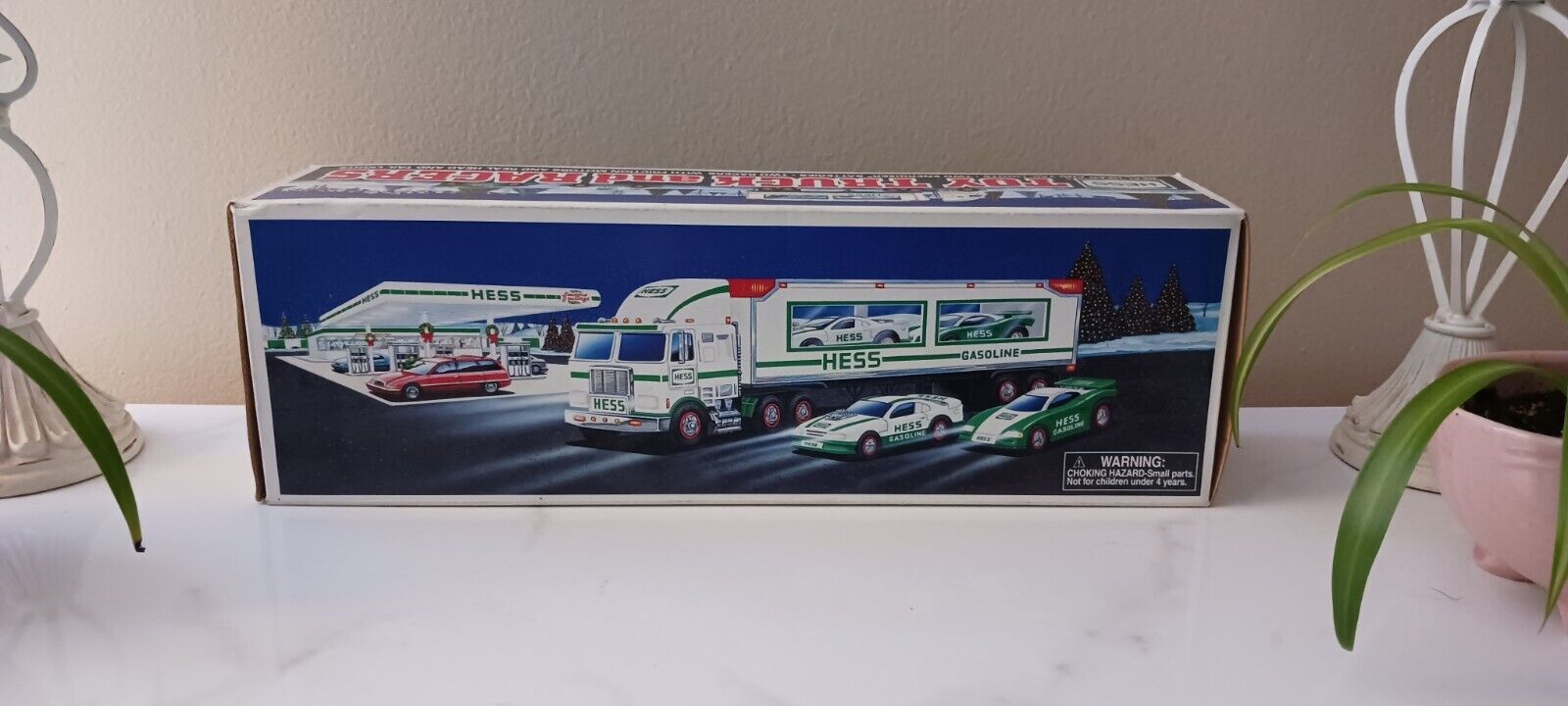 Vintage 1997 Hess Toy Truck and Racers In Original Box New Nostalgia 