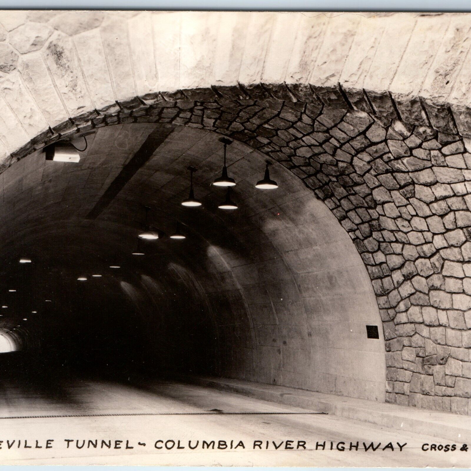 c1930s Bonneville OR RPPC Tunnel Columbia River Highway Photo Cross Dimmitt A211