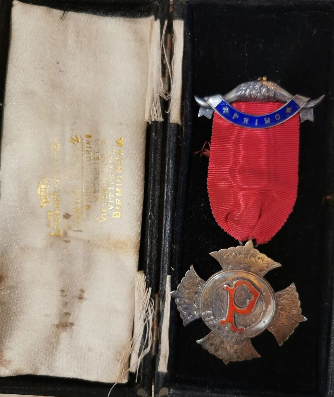 Masonic Sir Walter Raleigh Lodge Silver hallmark Medal 1925 Primo England