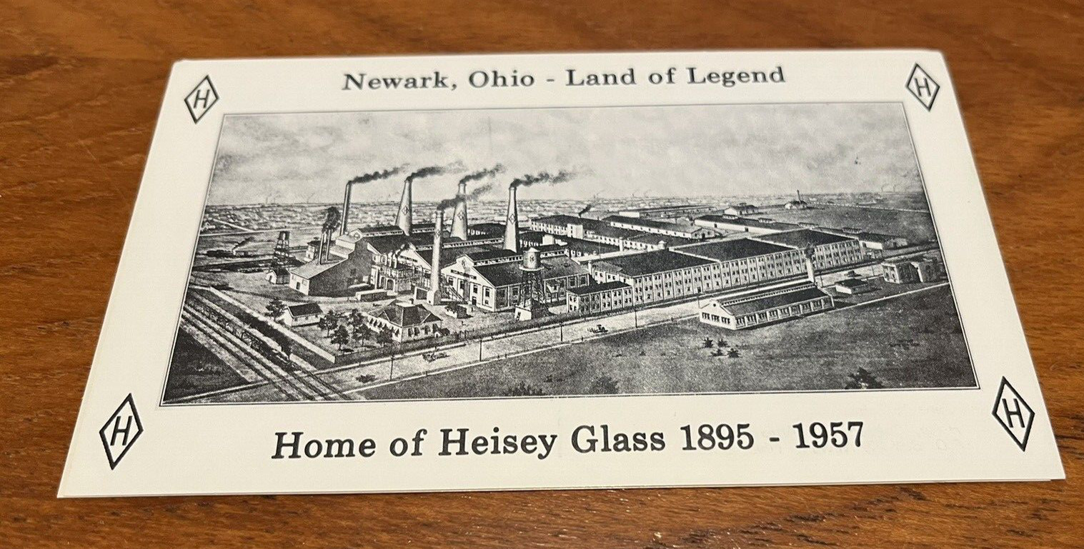 Heisey Glass Factory 1895 to 1957 Newark Ohio OH Aerial View Postcard