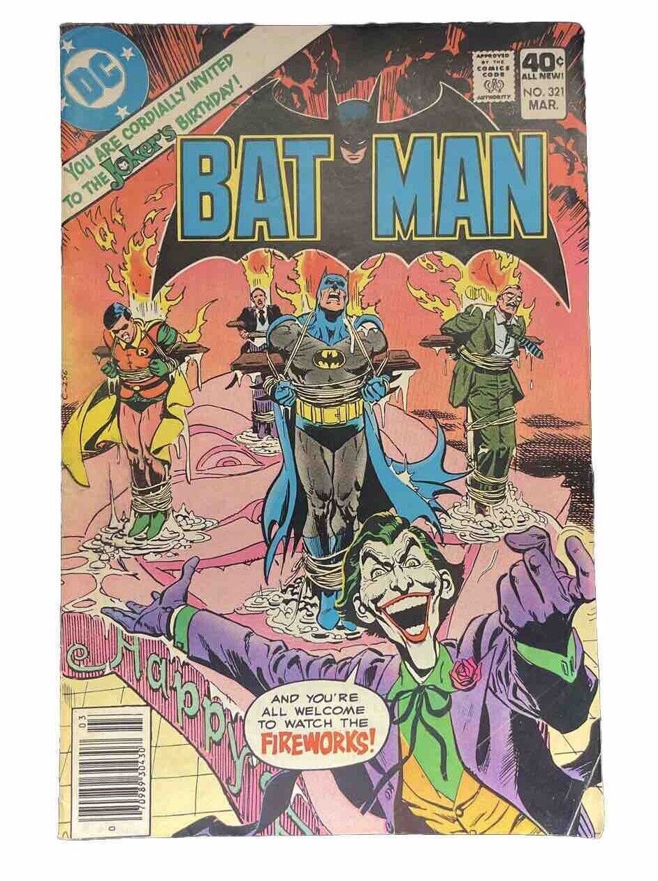 BATMAN # 321 DC COMICS March 1980 NEWSSTAND VARIANT JOKER COVER & STORY