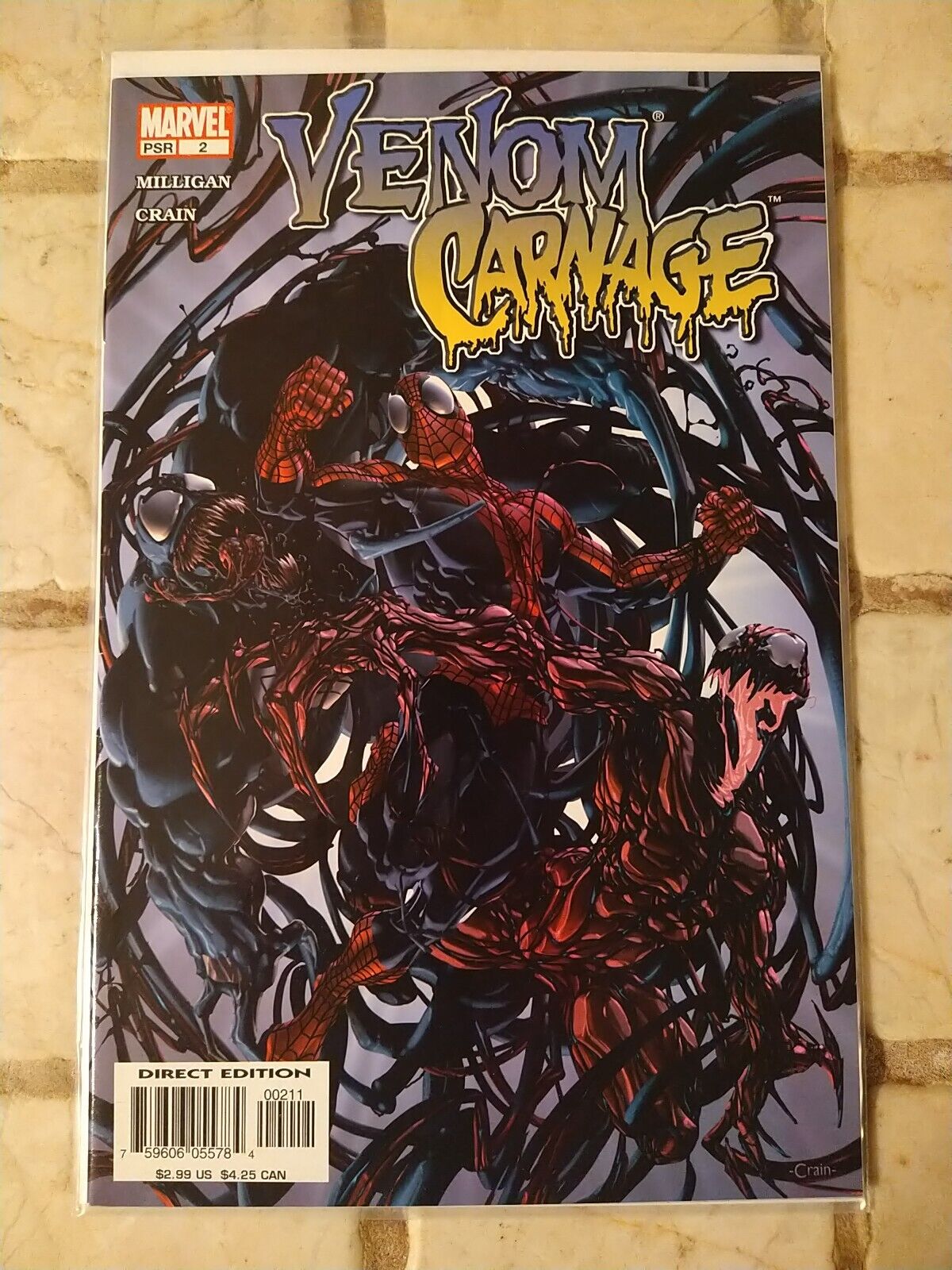 Venom Vs Carnage #2 1st Appearance Toxin 2004 Clayton Crain