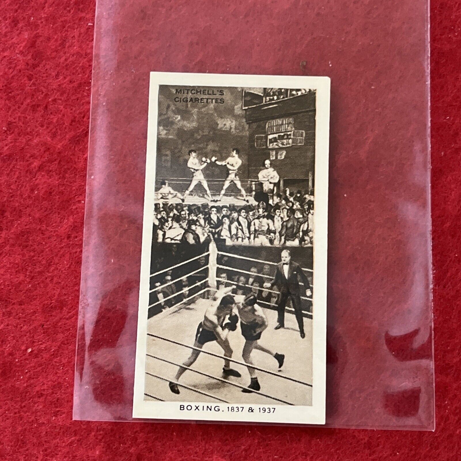 1937 Stephen Mitchell & Son “Wonderful Century” Boxing Tobacco Card #33   EX-NM