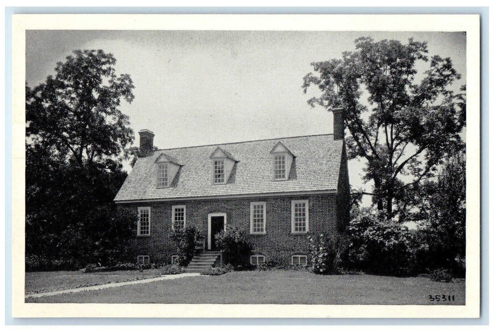 c1940 Front View Warren House Powhatan Pocahontas Field Surrey Virginia Postcard