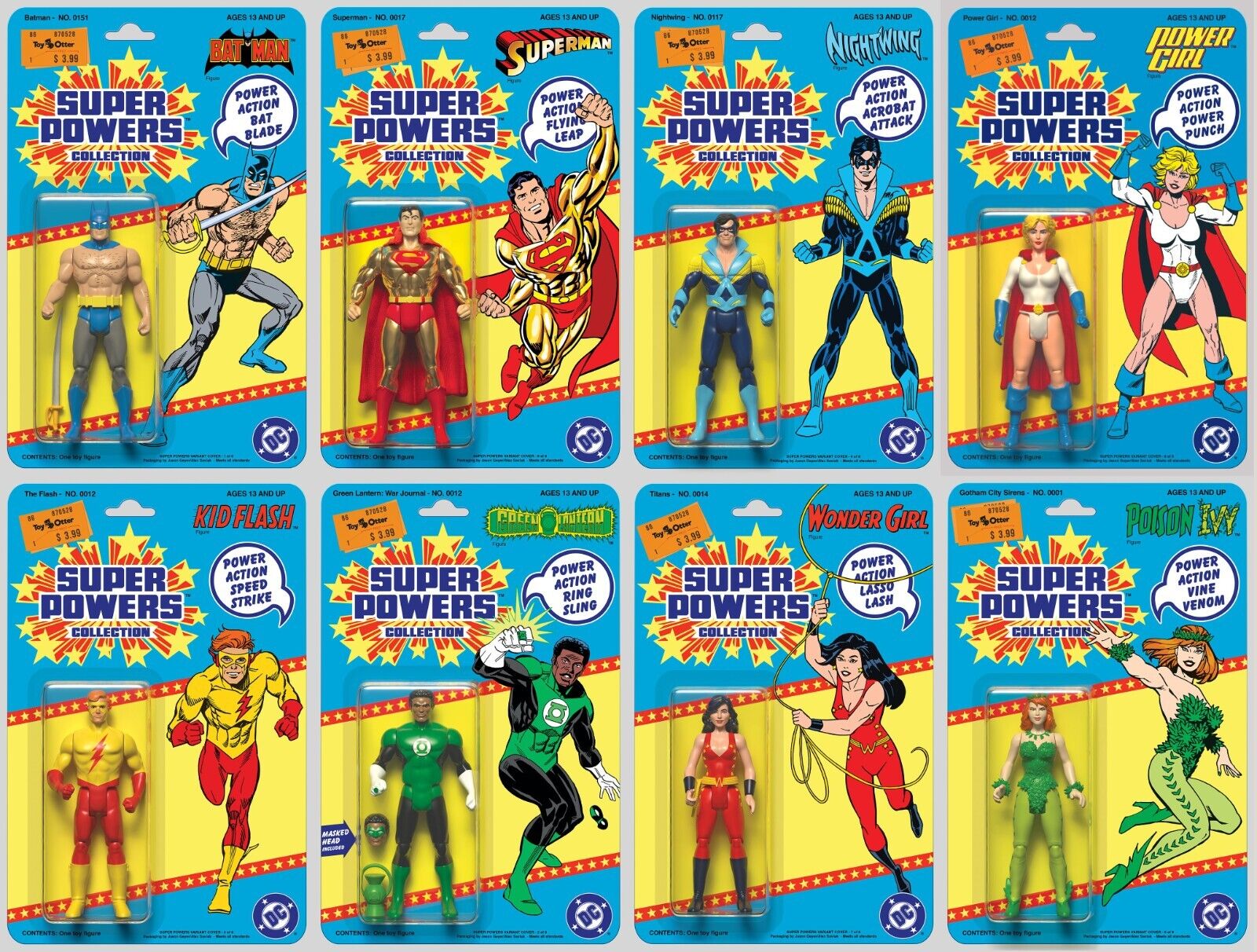 DC Super Powers Card Stock Variant Complete Set Of 8 Comic Books PRESALE 8/28/24
