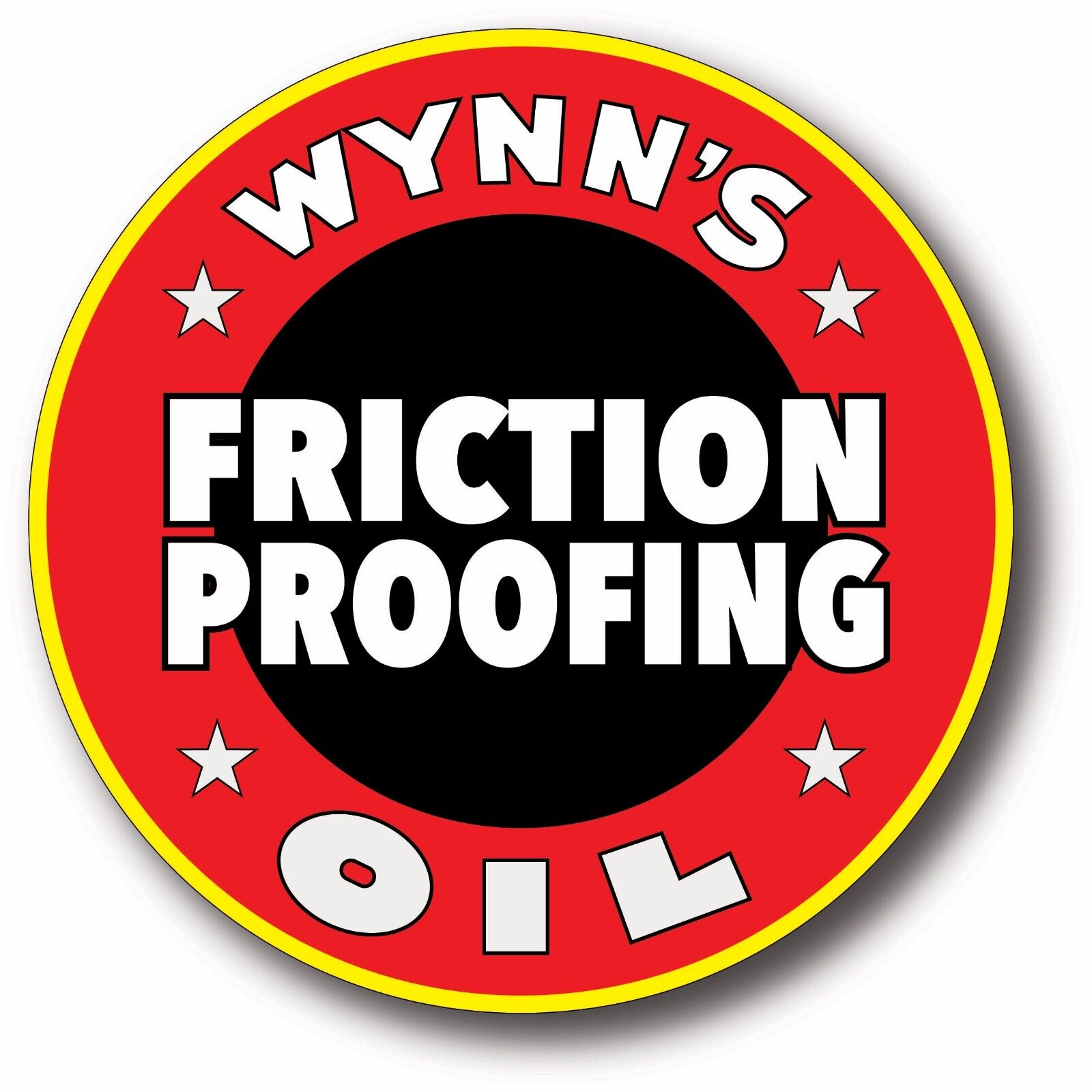 WYNN\'S FRICTION PROOFING MOTOR OIL HIGH GLOSS OUTDOOR 4 INCH DECAL STICKER 
