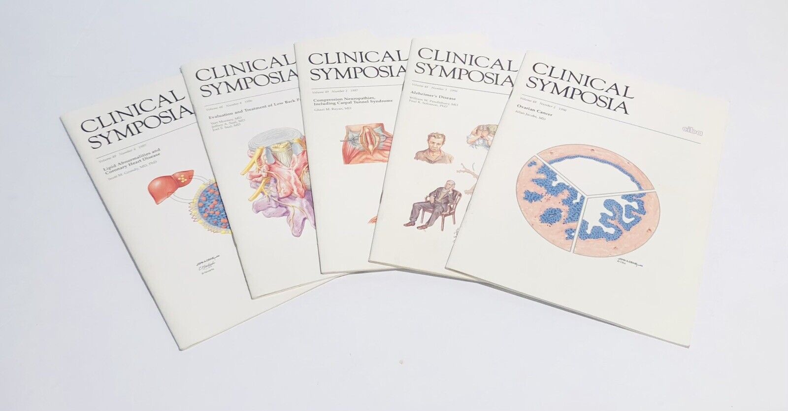 Lot Of 5 CIBA Clinical Symposia 1996 & 1997 Frank Netter Illustrated Books