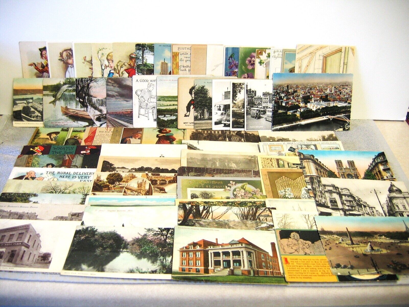 Vintage POSTCARDS Lot of 64 ** MANY DATED 1908** COLLECTOR\'S BARGAIN
