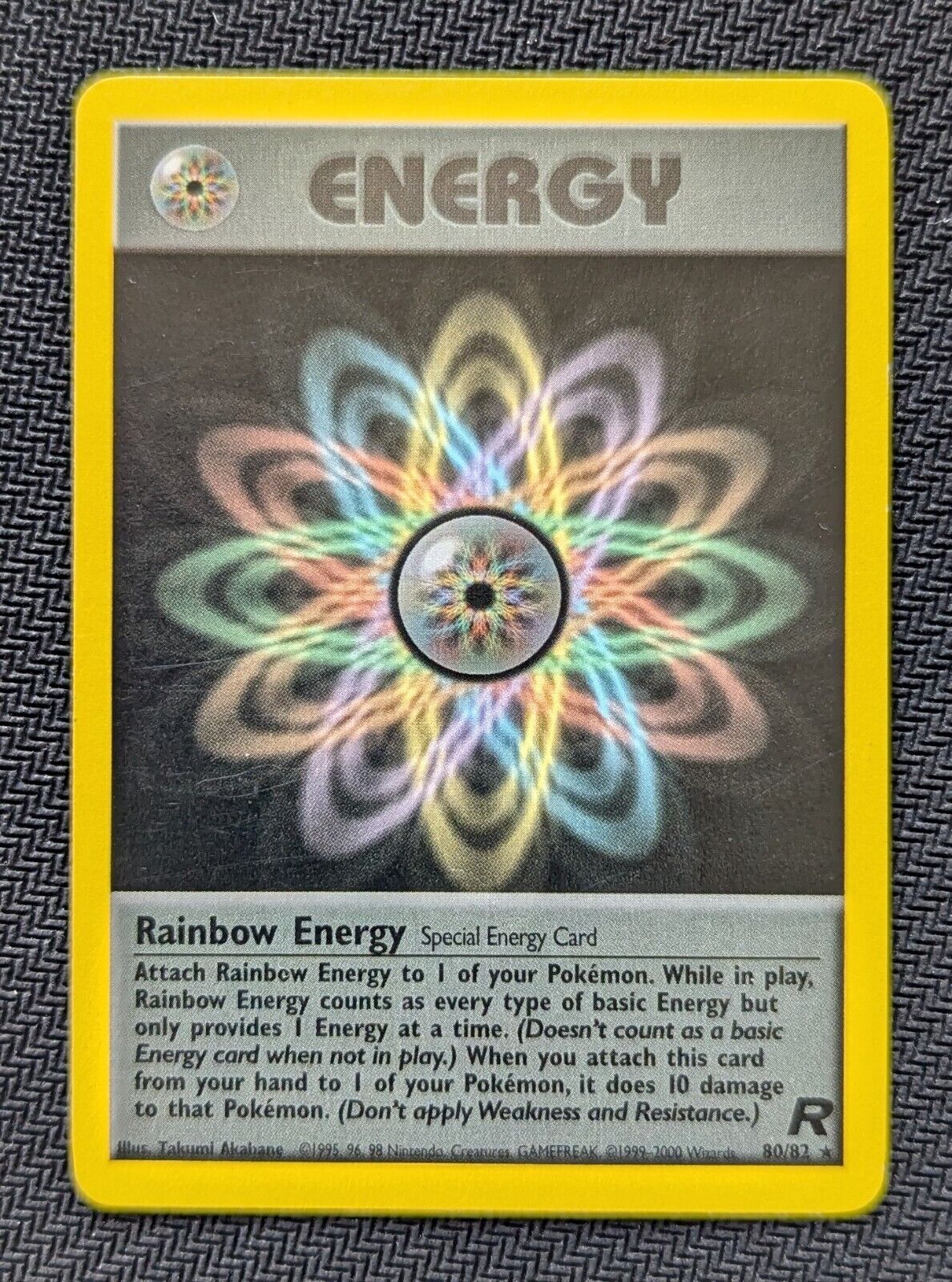 Rainbow Energy - 80/82 Non-Holo Rare - Unlimited - Team Rocket - LP