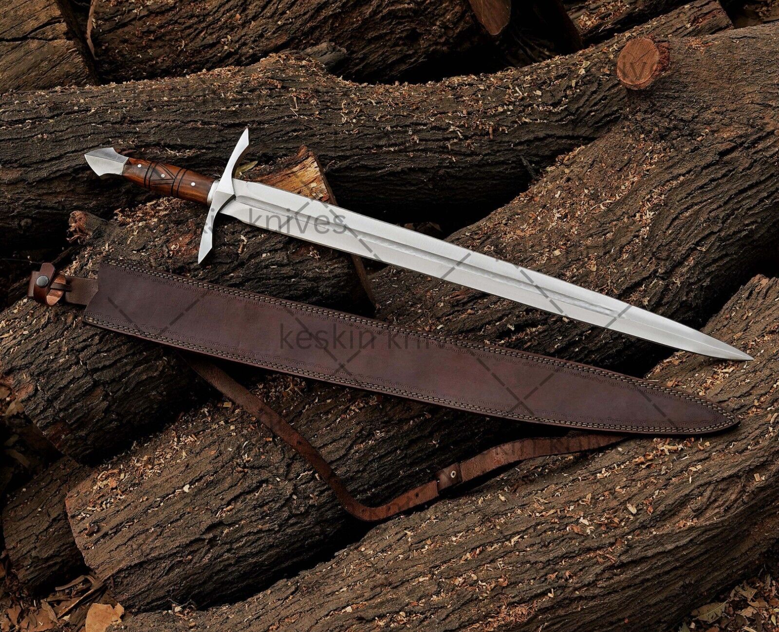 CUSTOM HANDMADE D2 TOOL STEEL VIKING SWORD COMBAT SWORD WARRIOR SWORD