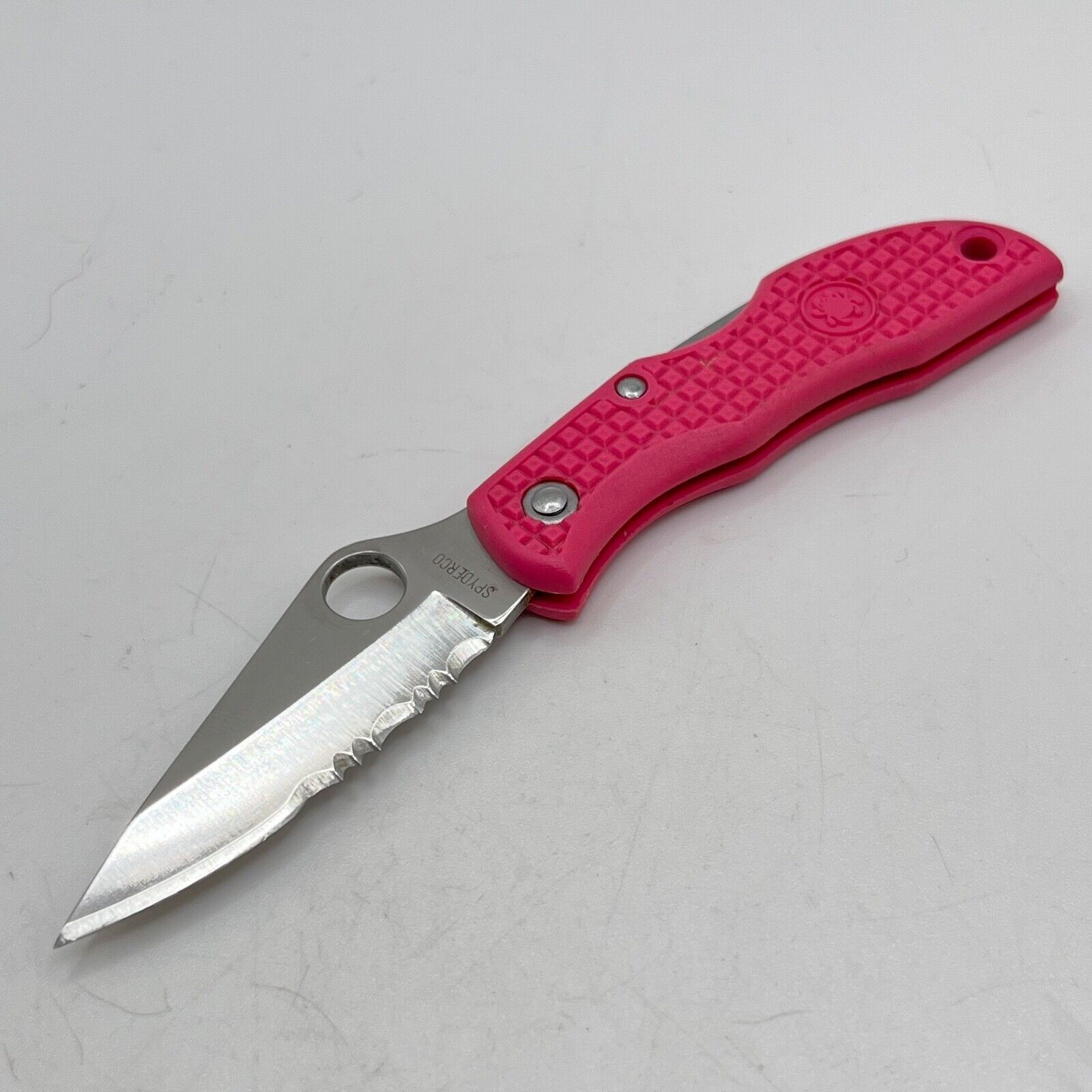 Spyderco Ladybug Pink Original First Gen Pocket Knife Vintage Rare