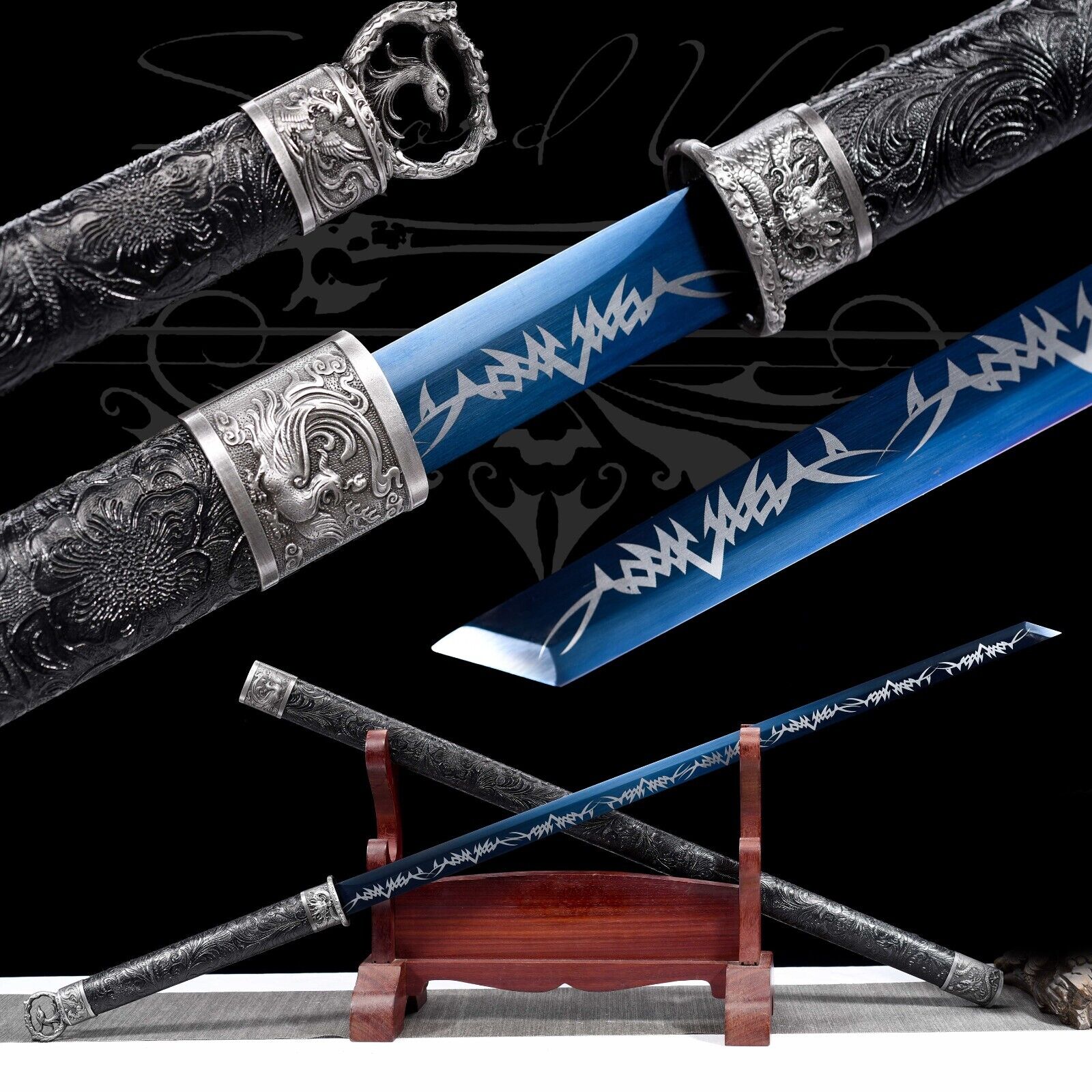 Handmade Sword/Manganese Steel/Full Tang/Real Katana/Sharpe/Battle Ready/Combat