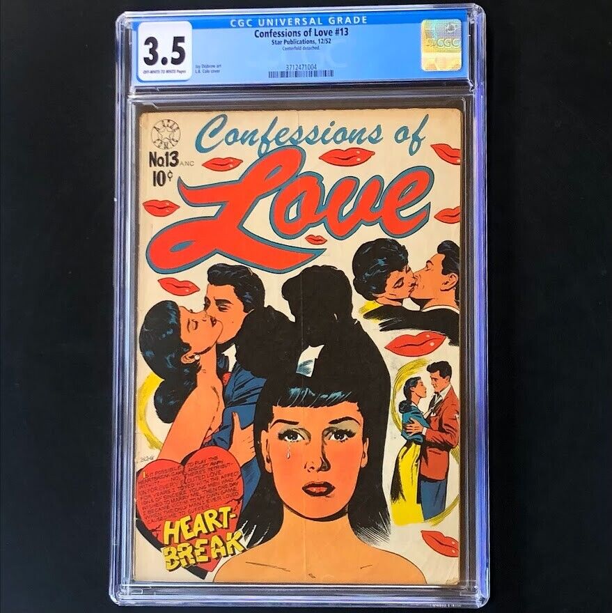 Confessions of Love #13 (Star 1952) 💥 CGC 3.5 OW-W 💥 Rare LB COLE Cover Comic