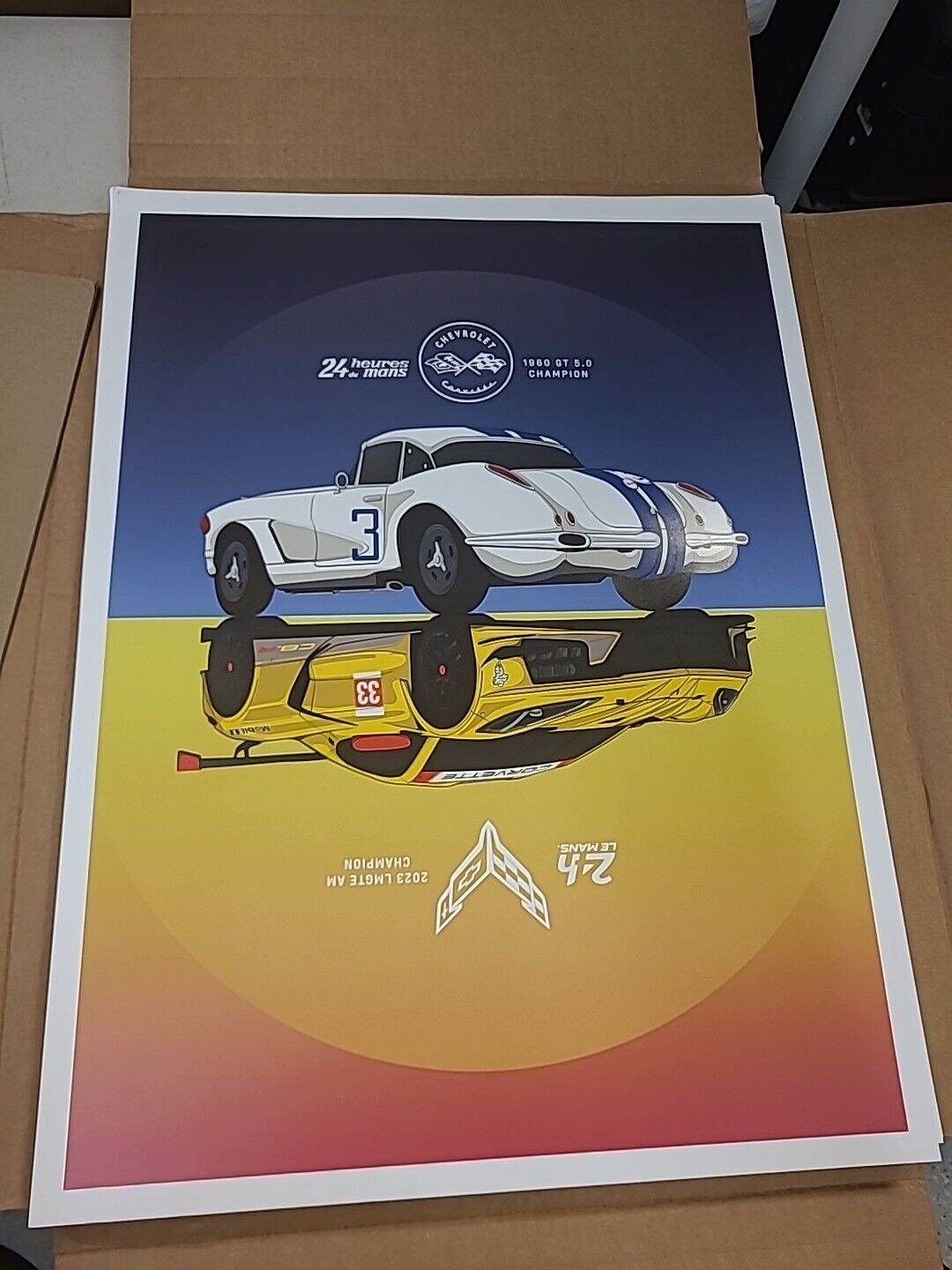 Chevy Le Mans Poster 2023 LMGTE AM Champion