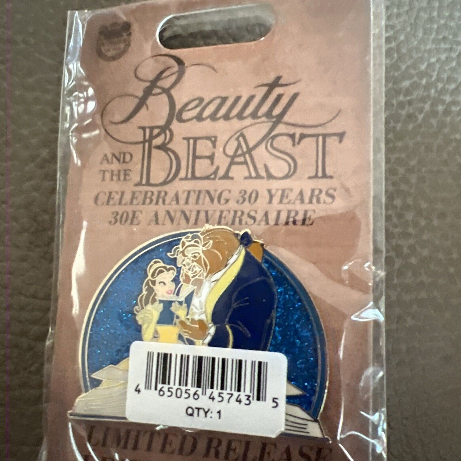 NEW Disney Beauty & the Beast Belle Reading 30th Anniversary Pin LE
