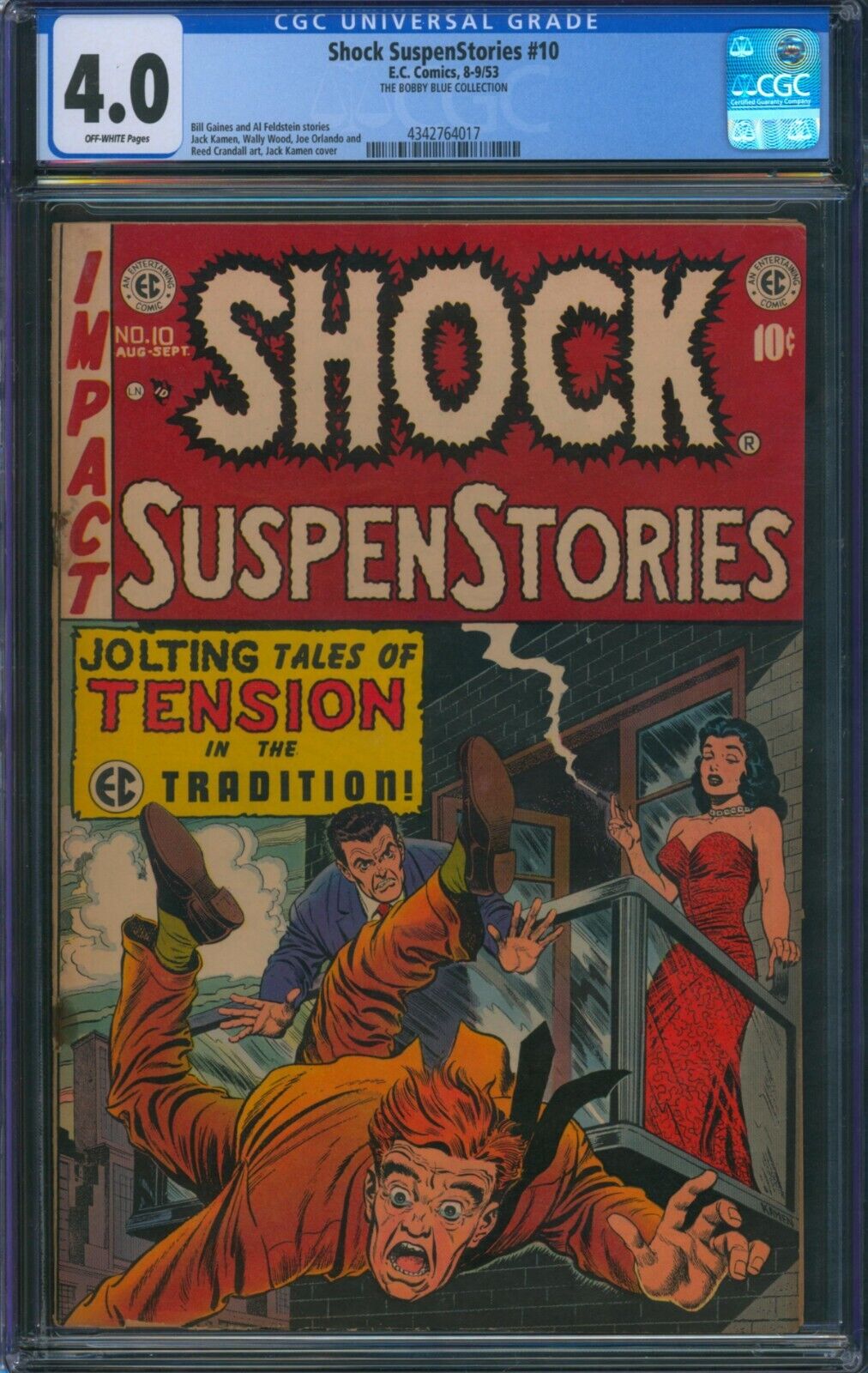 Shock SuspenStories #10 ⭐ CGC 4.0 ⭐ Rare Golden Age Horror EC Comic 1953