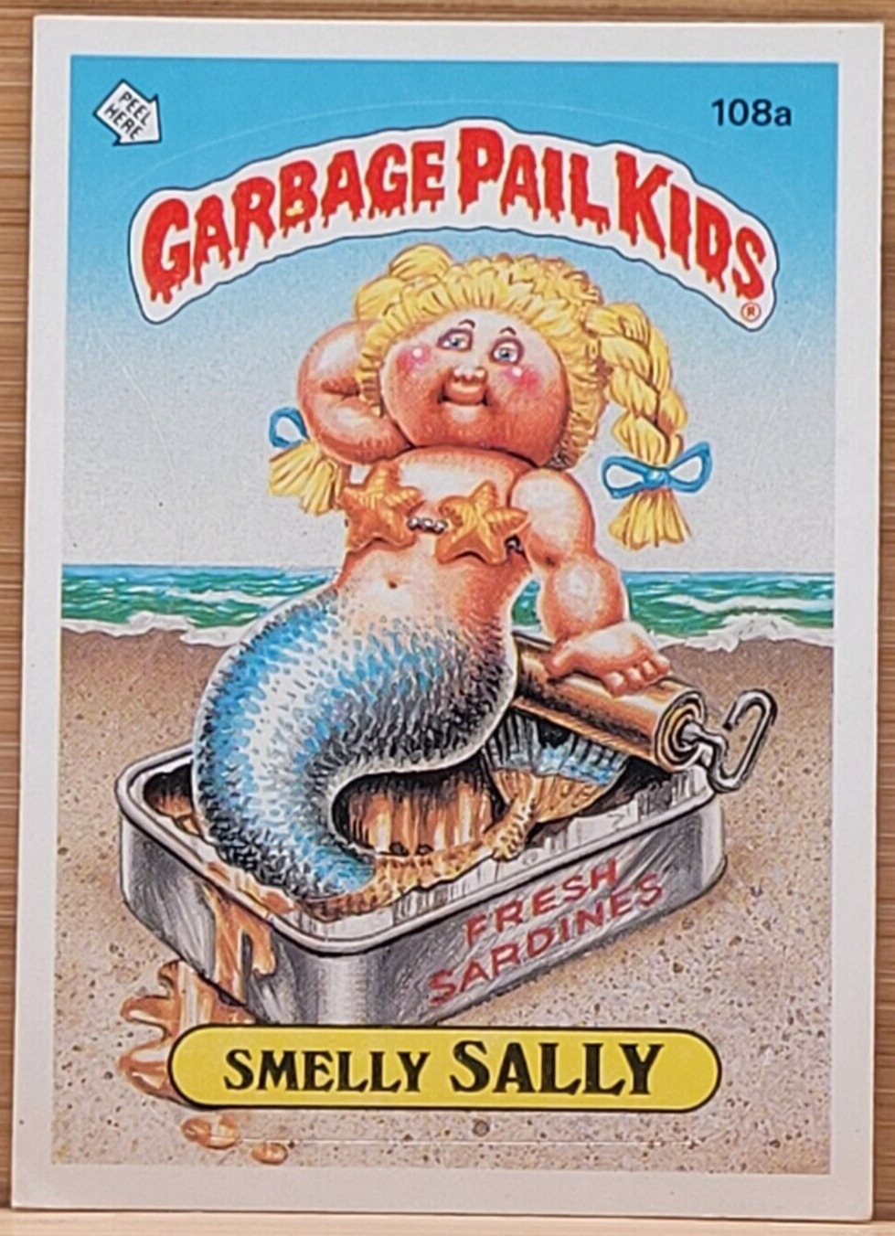 1986 TOPPS GARBAGE PAIL KIDS  SMELLY SALLY WHITE SPLOTCH ERROR CARD SERIES 3