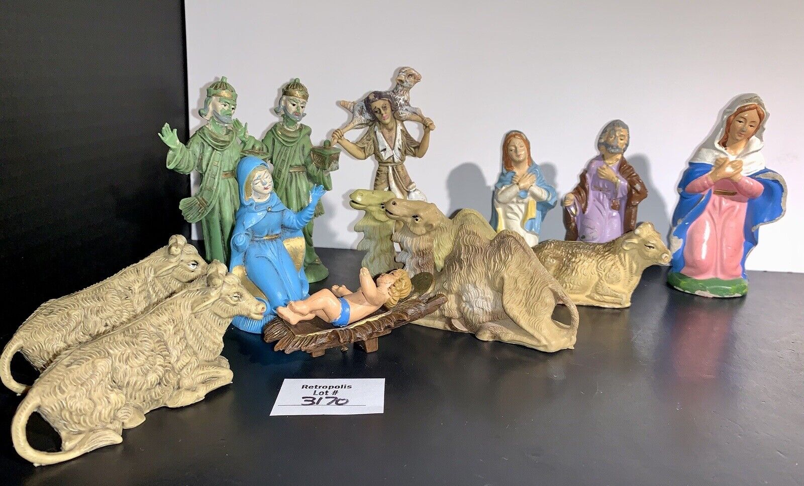 LOT 13 Nativity Figurines Assorted Italy Vintage