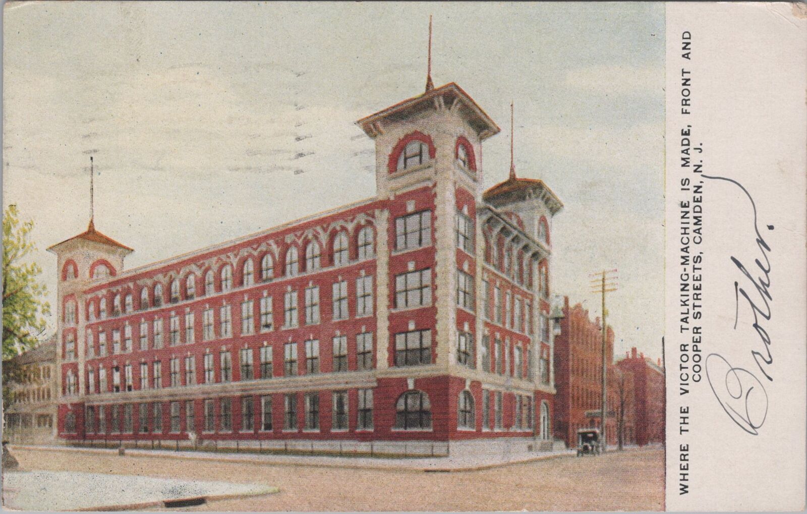 Victor Talking Machine Co. Camden New Jersey Camden NJ 1906 Postcard