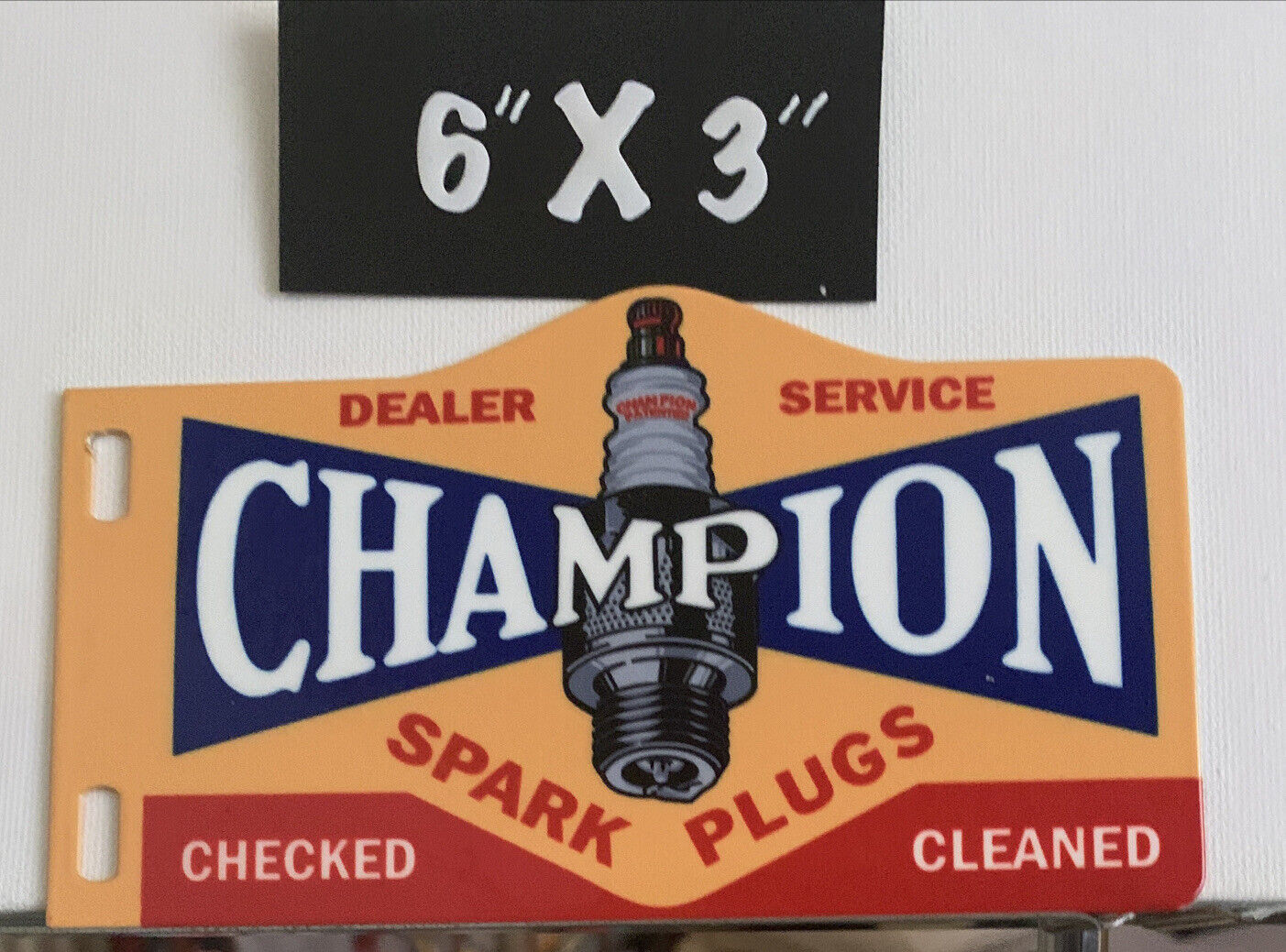 CHAMPION Spark Plugs Porcelain Like Flange Sign Service Station Auto Gas Oil