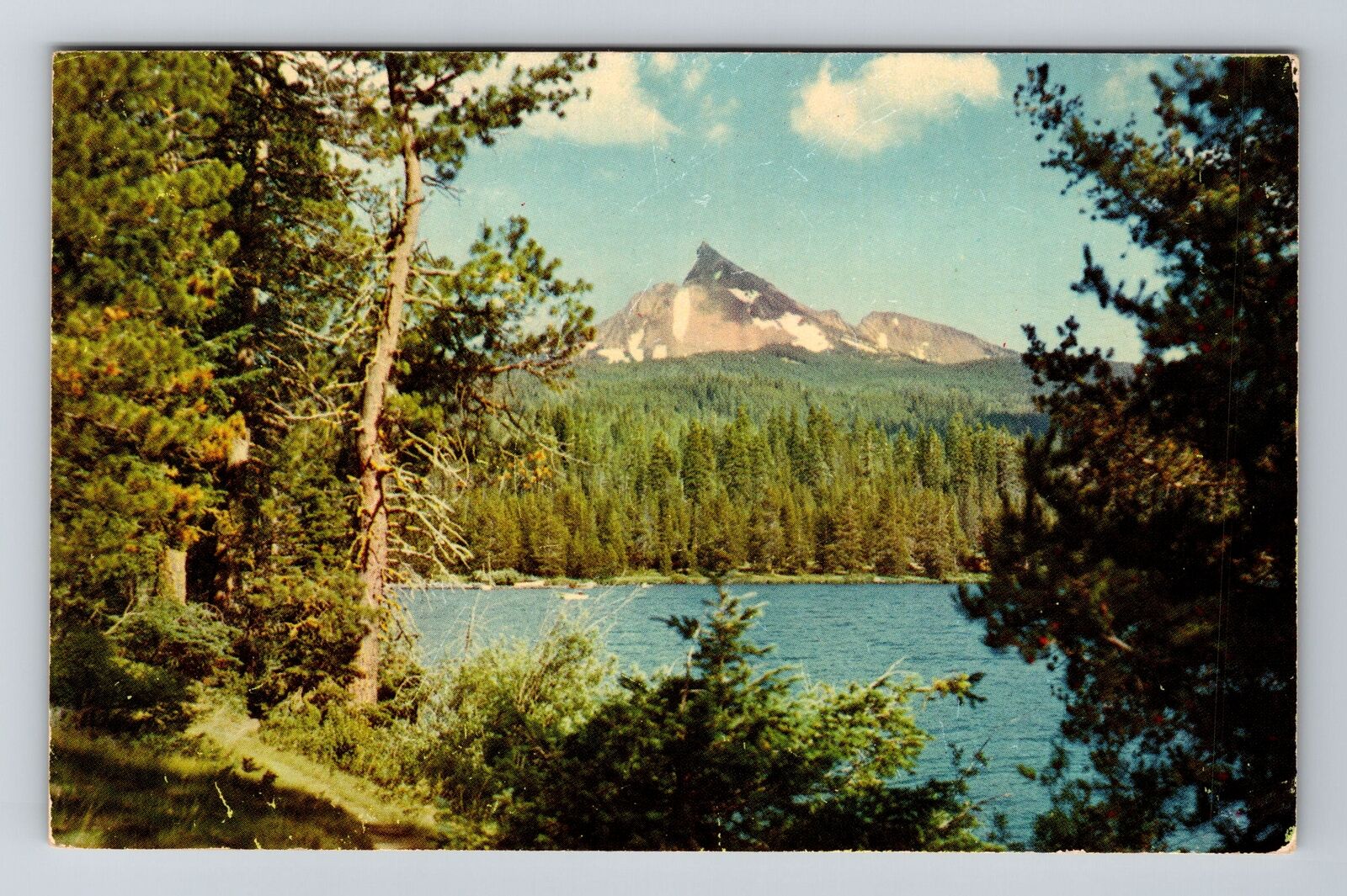 OR-Oregon, Mount Thielsen, Scenic, Sunny Skies, Diamond Lake, Vintage Postcard