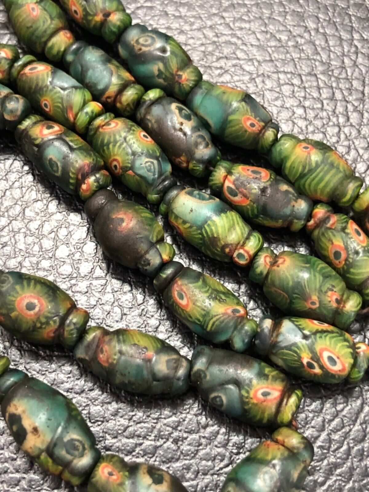 Vintage African style morrocon beads old small 8mm beads