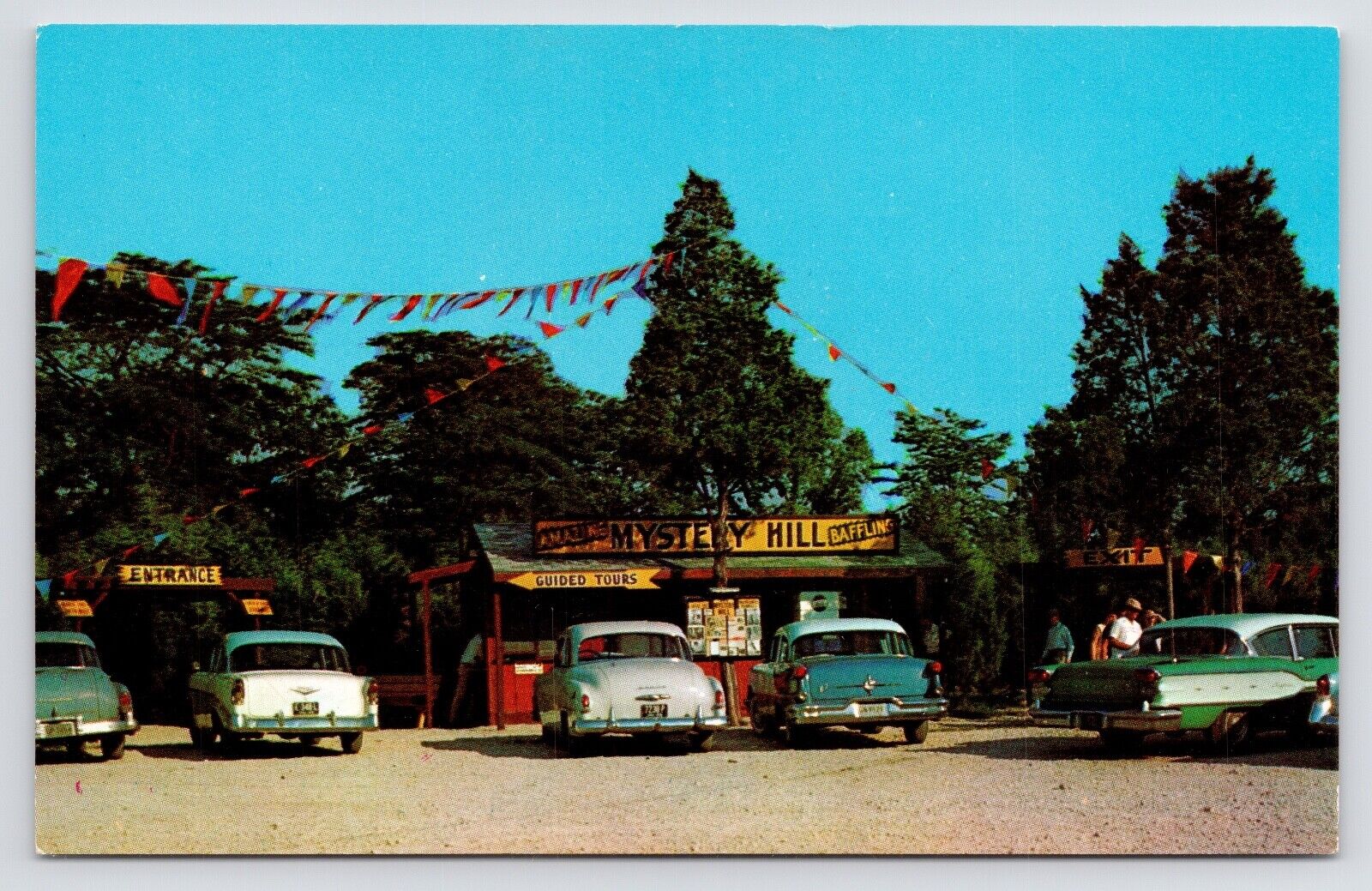 c1950s Mystery Hill Entrance Roadside Attraction Vtg Marblehead Ohio OH Postcard