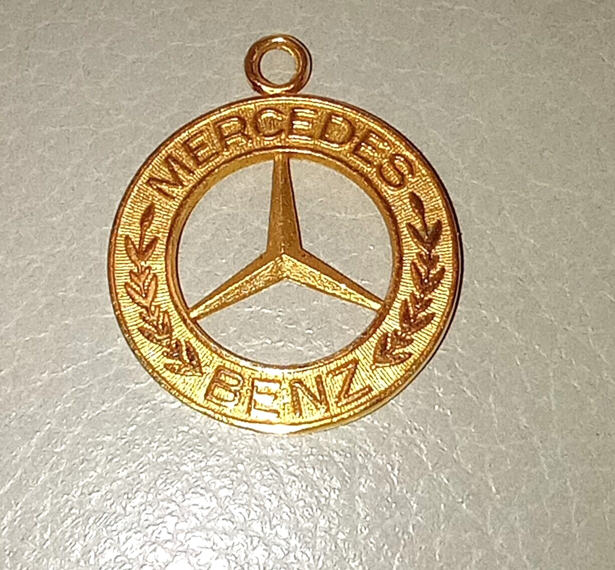 14kt yellow gold Mercedes Benz emblem charm/pendant double sided emblem gorgeous