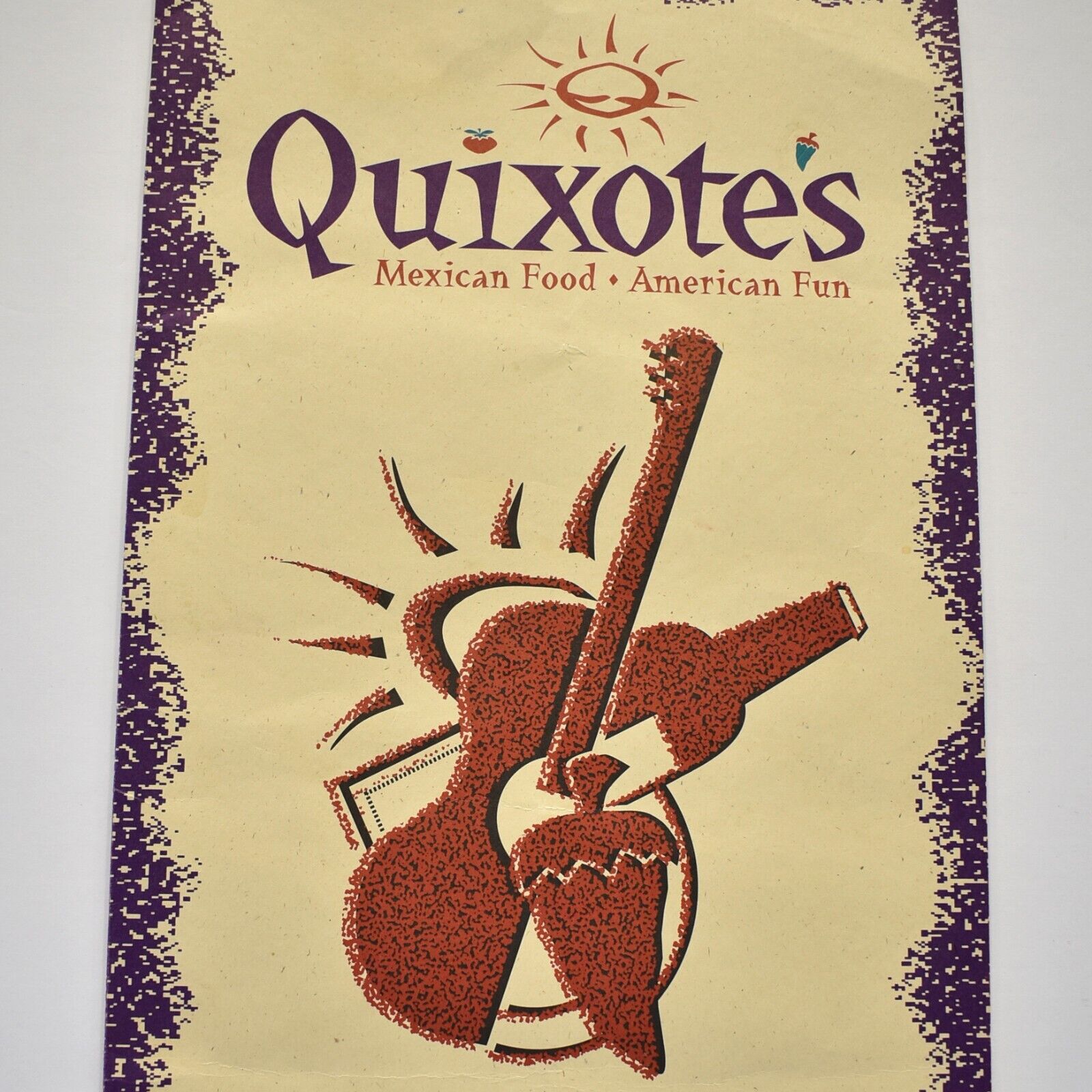 Vintage 1980s Don Quixote's Mexican Food Restaurant Menu American Fun