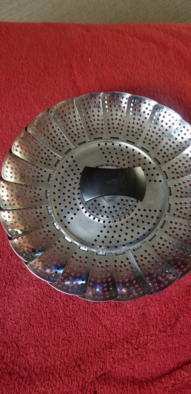 OXO Vintage Collapsible Strainer Stainless Steel W/FEET-VERY RARE-BIG-FREE SHIP