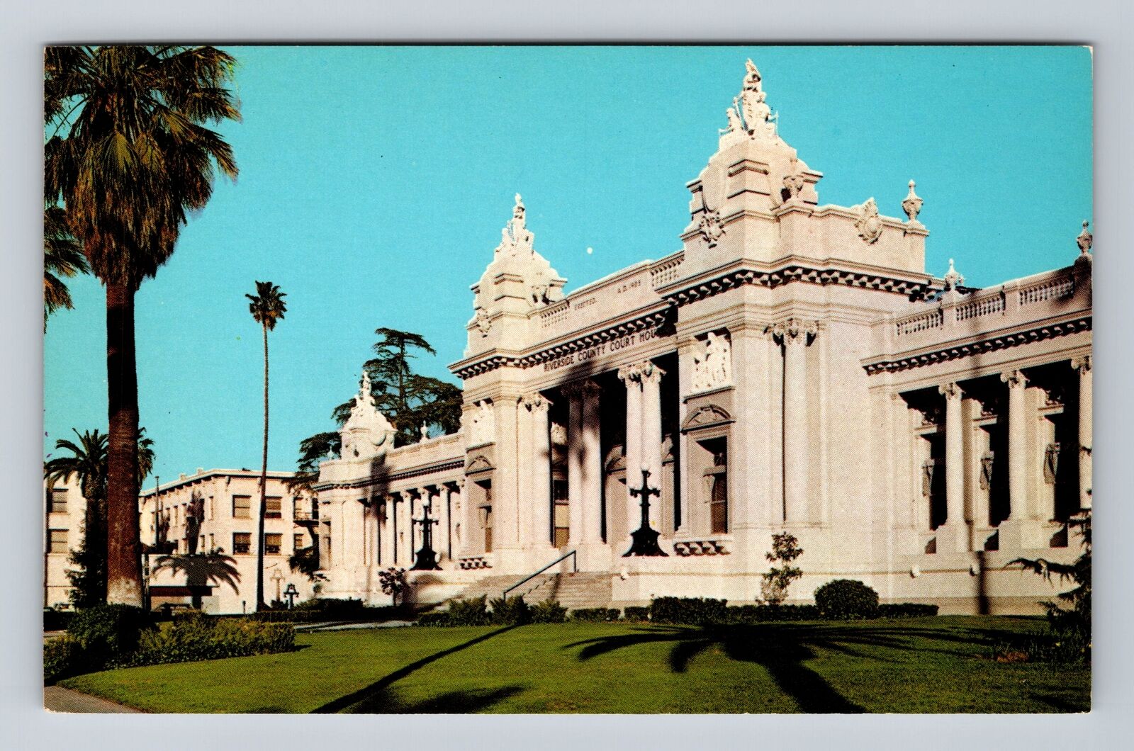 Riverside CA-California, Riverside County Court House, Vintage Postcard