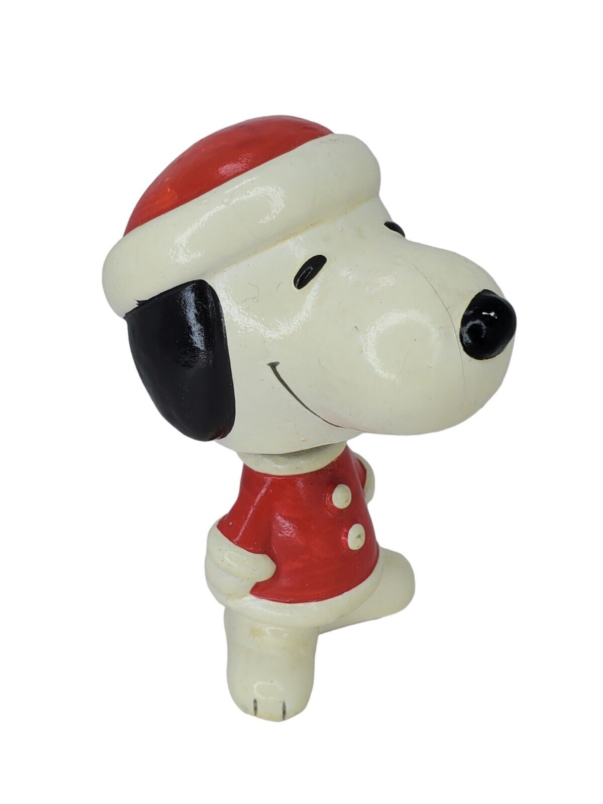 VTG Peanuts 1958/1966 Bobble Head Santa Snoopy Christmas Dog Handmade in Korea